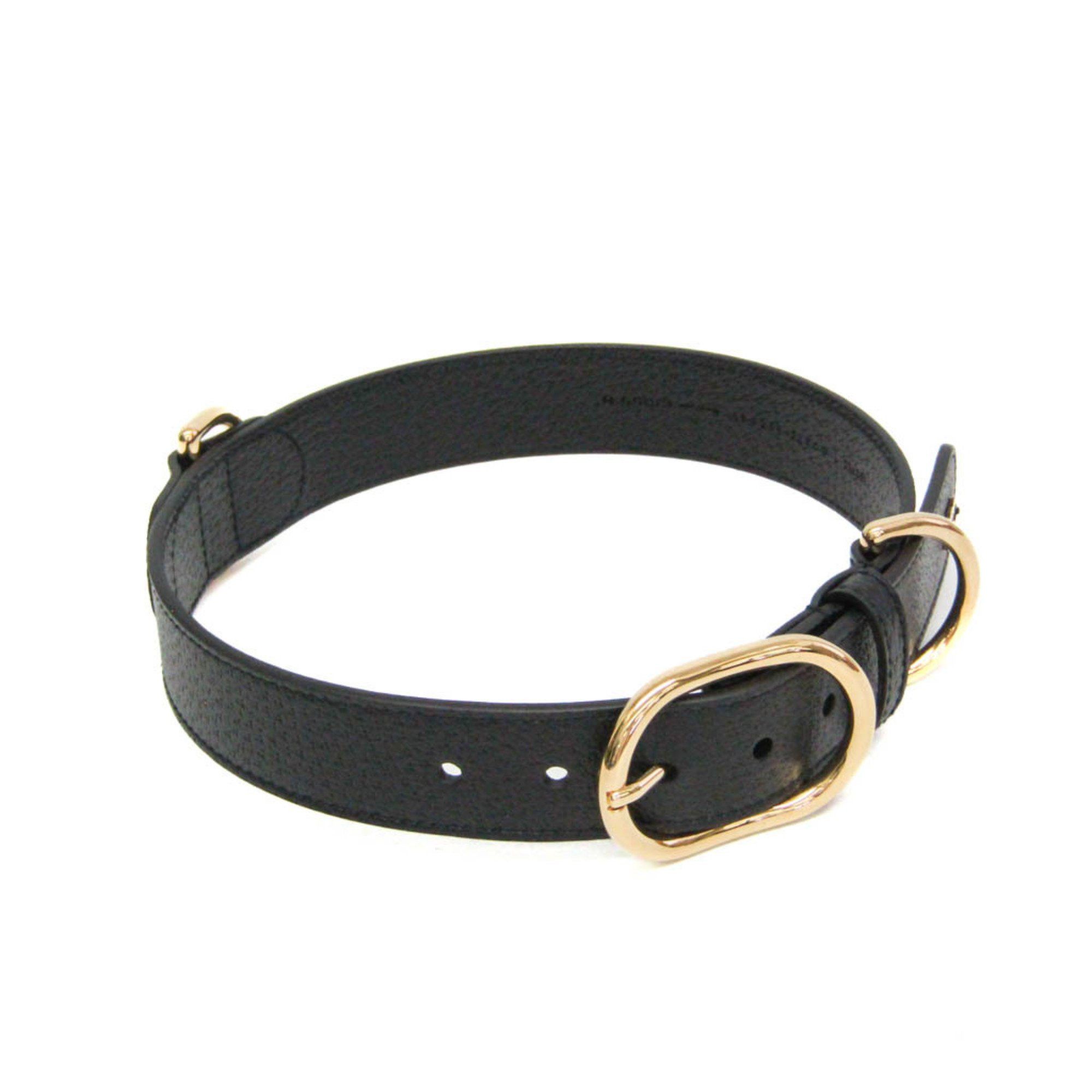 Gucci Gucci Interlocking G 695256 Dog Collar Leather Black Size ONE SIZE - 1 Thumbnail