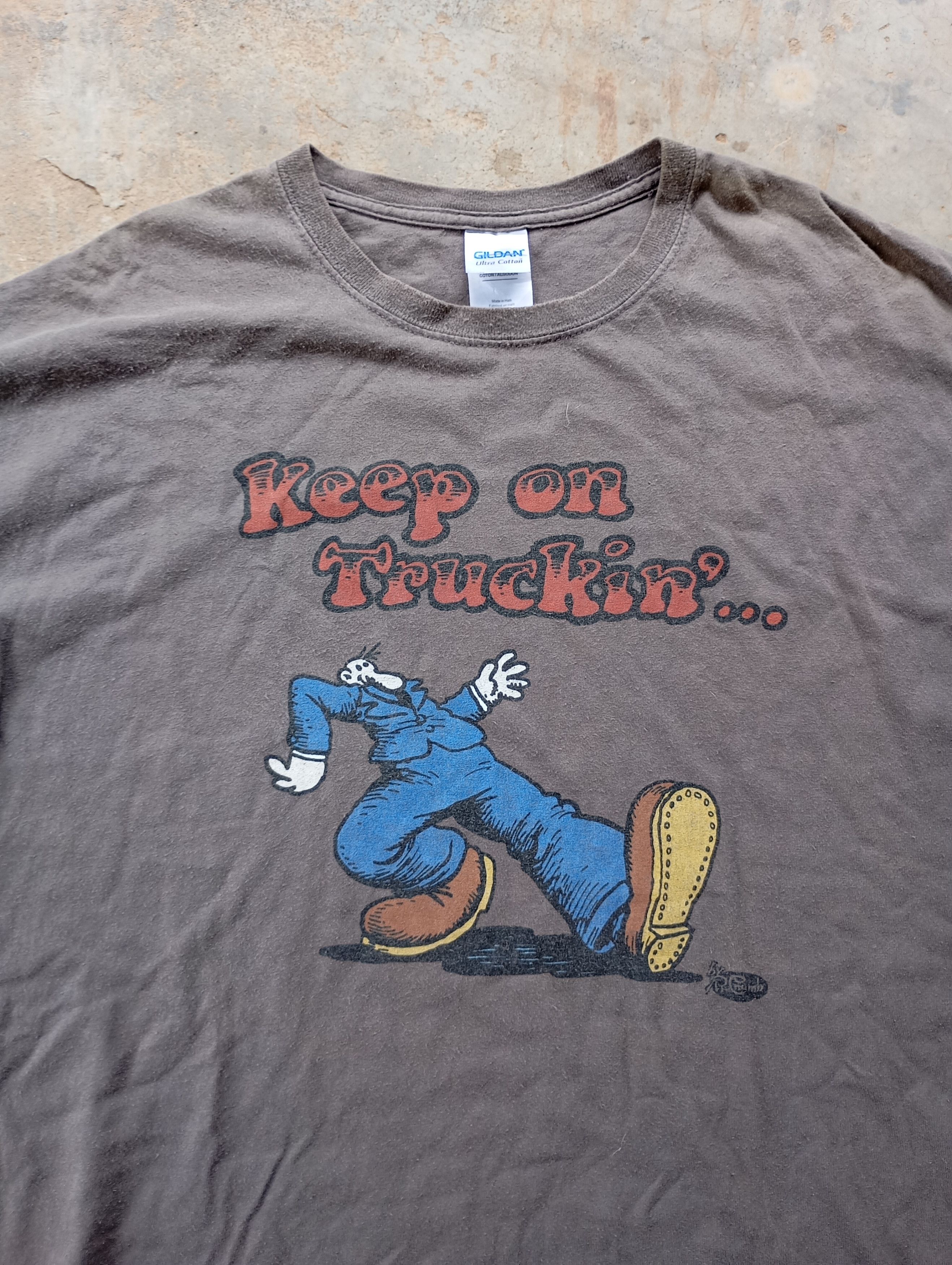Vintage Grateful Dead Keep On Truckin' T-Shirt Robert Crumb Size US XXL / EU 58 / 5 - 2 Thumbnail
