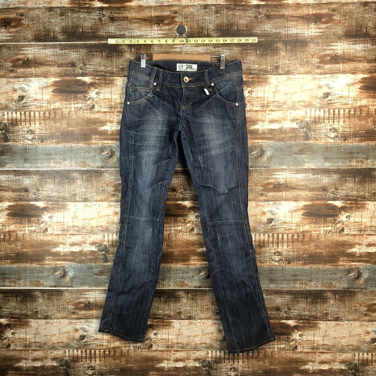 Japanese Brand TRF Denim Distressed Denim Pants #A2113 Size 28" / US 6 / IT 42 - 1 Thumbnail