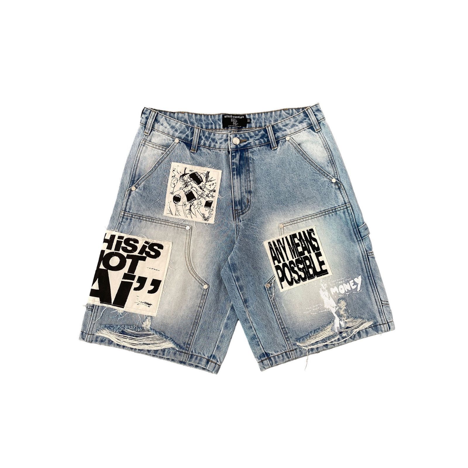 Other Mixed Emotions 'AI' Blue Jean Shorts Size US 34 / EU 50 - 1 Preview