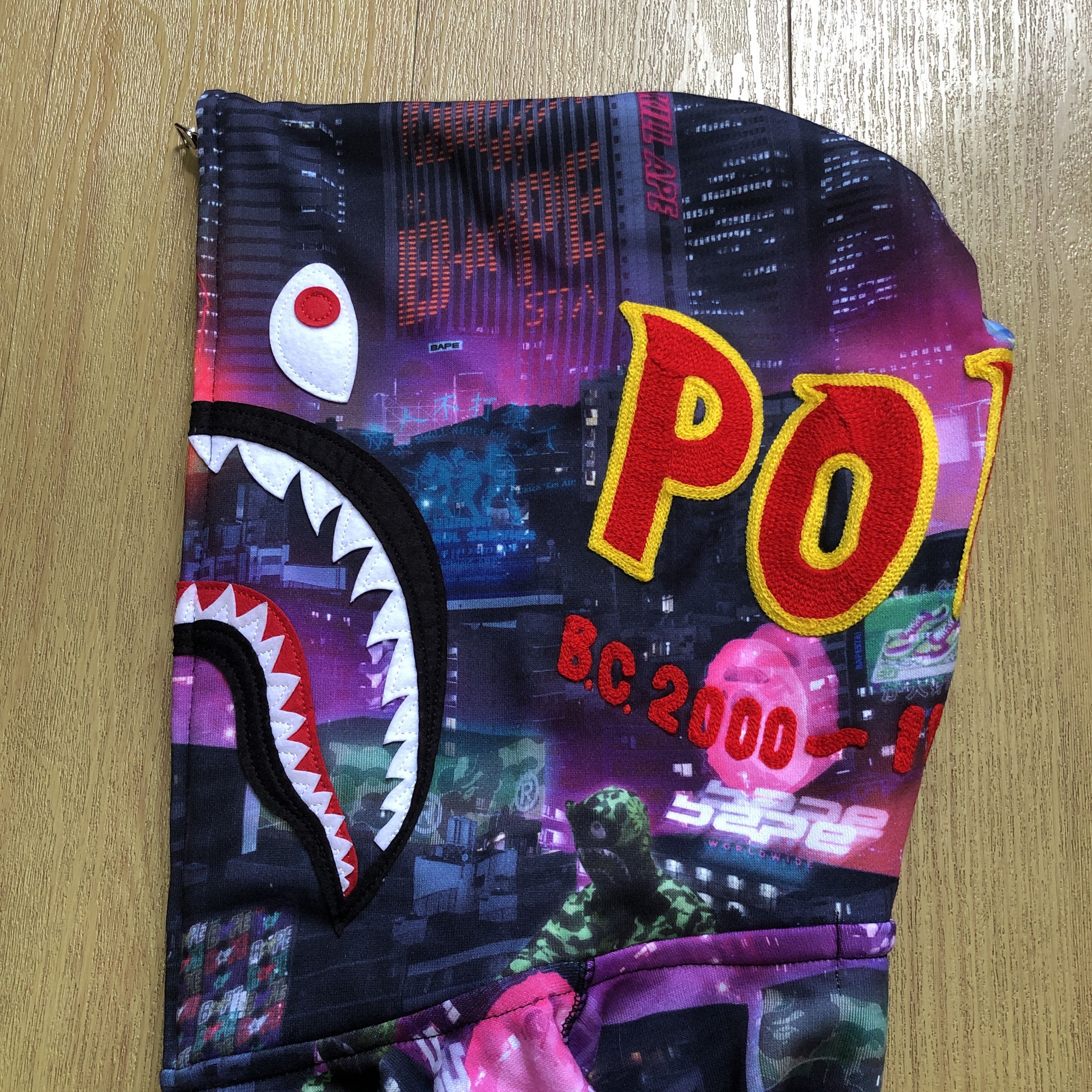 Bape Neon Tokyo Shark Wide Full Zip Hoodie Size US S / EU 44-46 / 1 - 7 Thumbnail