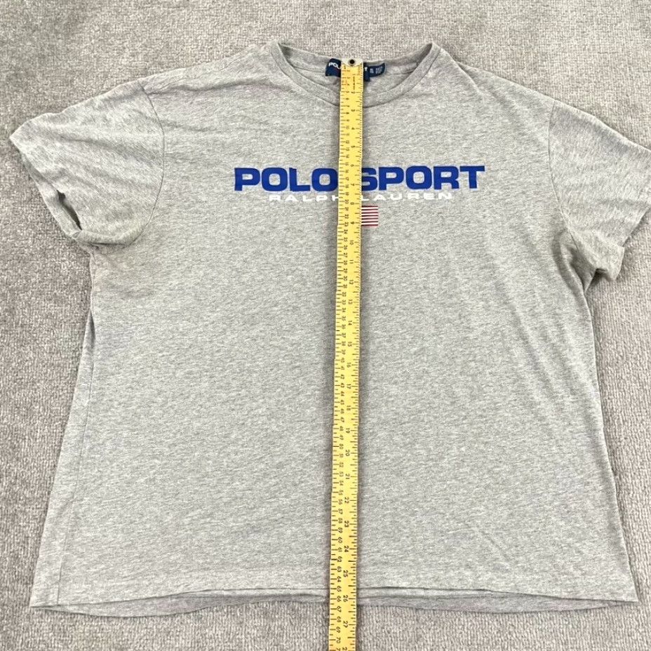 Vintage POLO SPORT RALPH LAUREN Shirt Mens XL Classic Gray Graphic Cotton Tee Retro 90s Size US XL / EU 56 / 4 - 4 Thumbnail