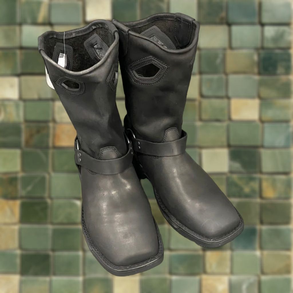 DOUBLE-H Phantom Rider 11 Roper Soft Toe Boots Men's 10 EE Black