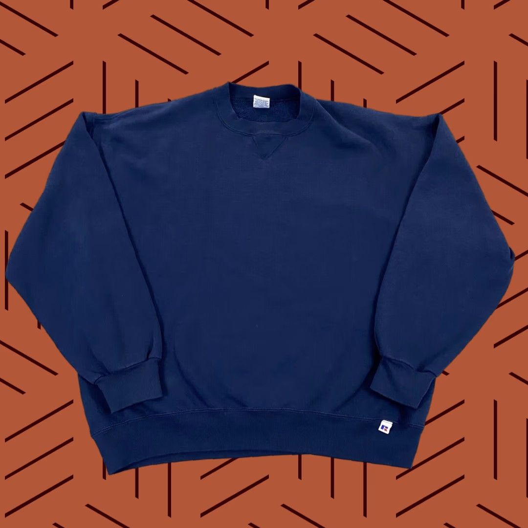 Vintage VINTAGE Russell Sweatshirt Mens XL Blue Athletics Pullover Crewneck USA 90s VTG - Russell Athletic, Classic, 90s, USA, Hoodie? Size US XL / EU 56 / 4 - 1 Thumbnail