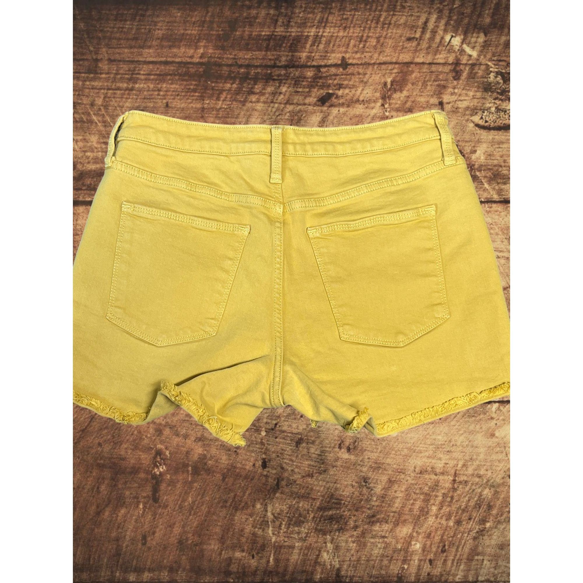 Other Universal Thread High Rise Midi Shorts Denim Mustard Yellow Size 29" - 3 Thumbnail