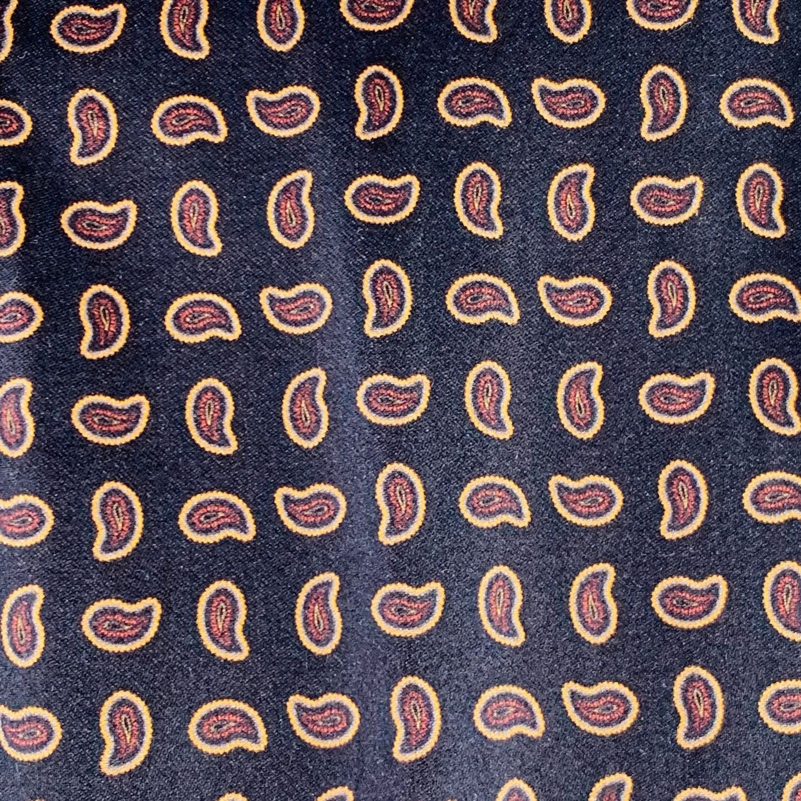 Alexander McQueen Size 34 Black Red Yellow Paisley Wool Silk Dress Pants Size US 34 / EU 50 - 2 Thumbnail