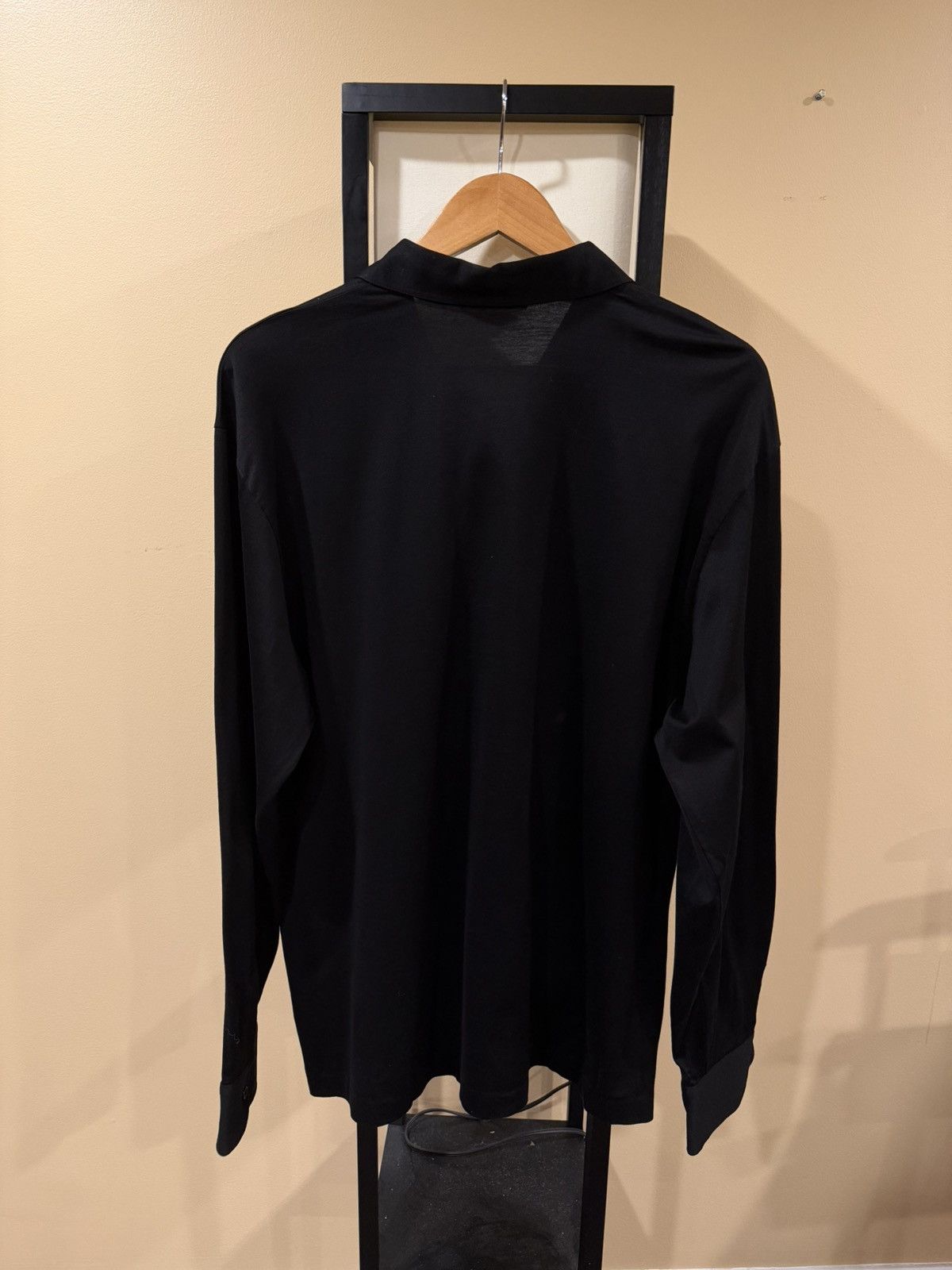 The Row The Row Black Long Sleeve Half Long Button Up Polo Shirt Size US XXL / EU 58 / 5 - 4 Thumbnail
