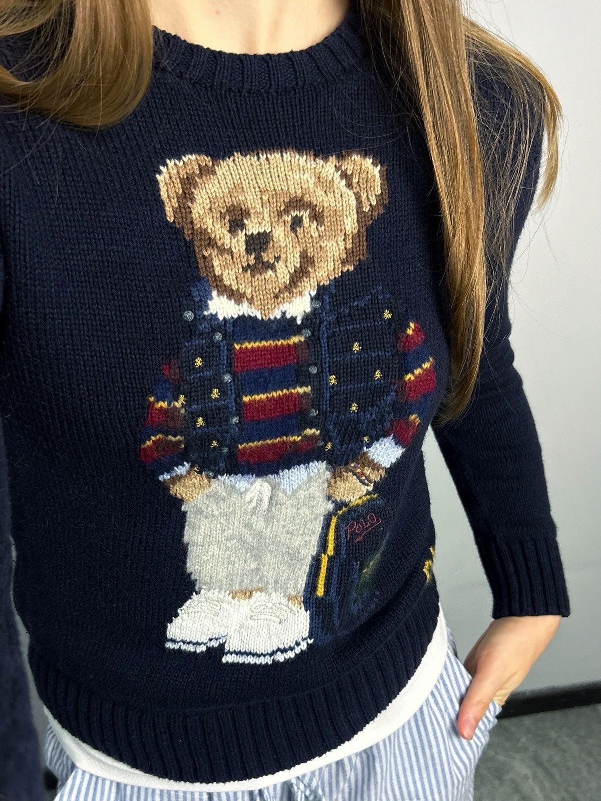 Polo Ralph Lauren Vintage sweater knit PRL polo bear Ralph Lauren kids Size XXS / US 00 / IT 34 - 1 Thumbnail