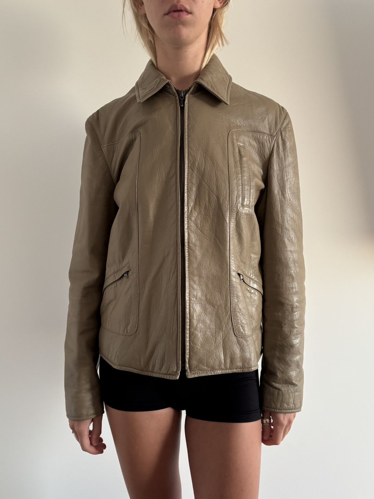 Armani Armani Jeans vintage leather jacket Size S / US 4 / IT 40 - 1 Thumbnail