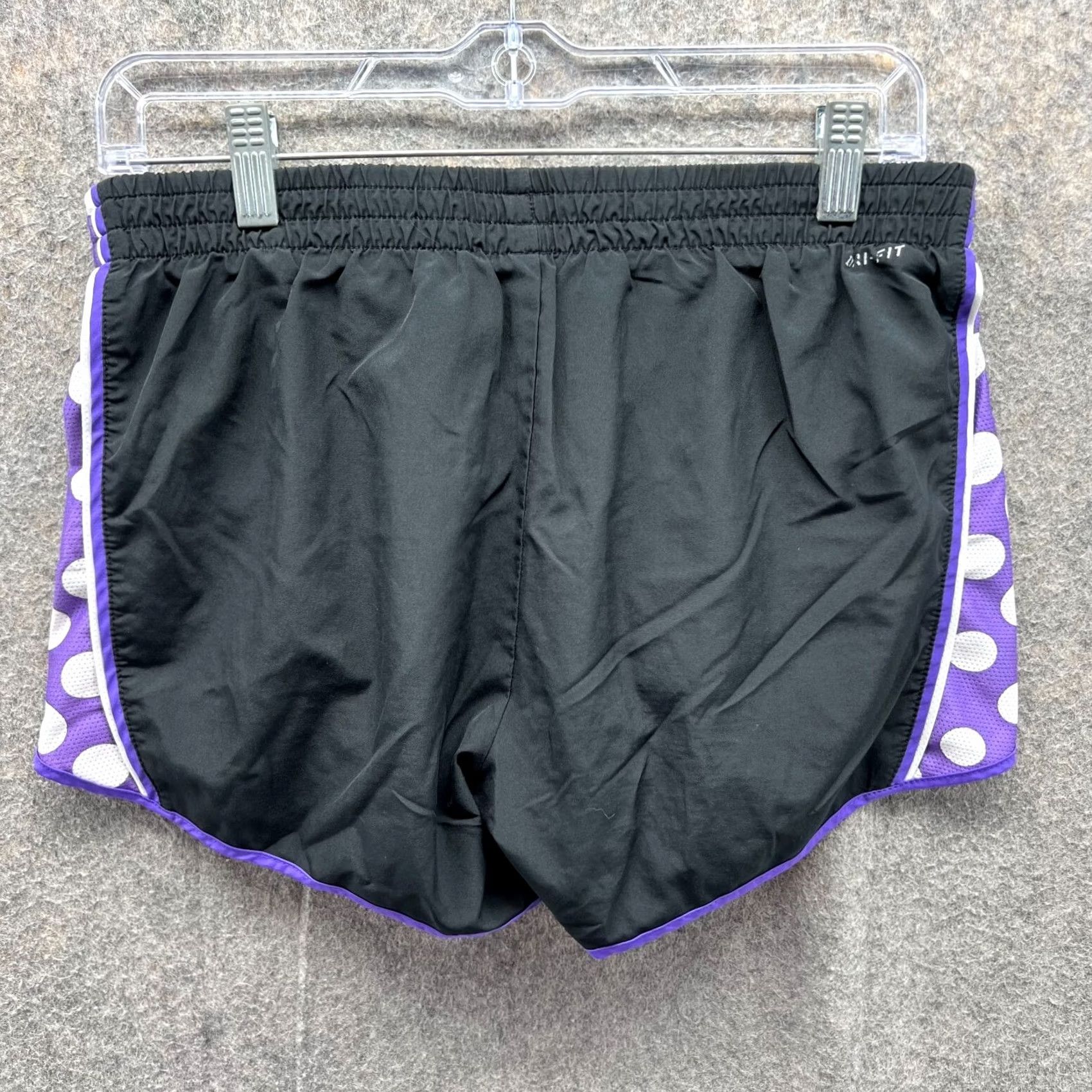 Nike Nike Shorts Men Medium Adult Black Purple Running Tennis Gym Dri Fit Dots Lined Size 32" / US 10 / IT 46 - 2 Thumbnail