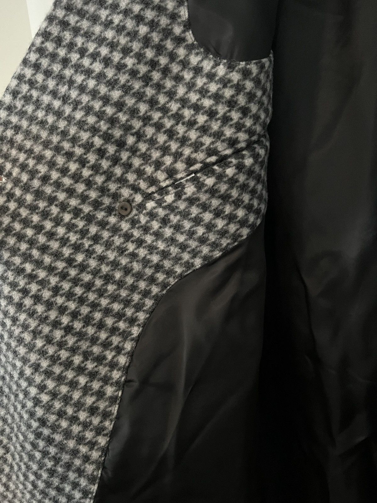 Bonobos Bonobos Houndstooth Double-breasted Topcoat 40R Size US M / EU 48-50 / 2 - 6 Thumbnail