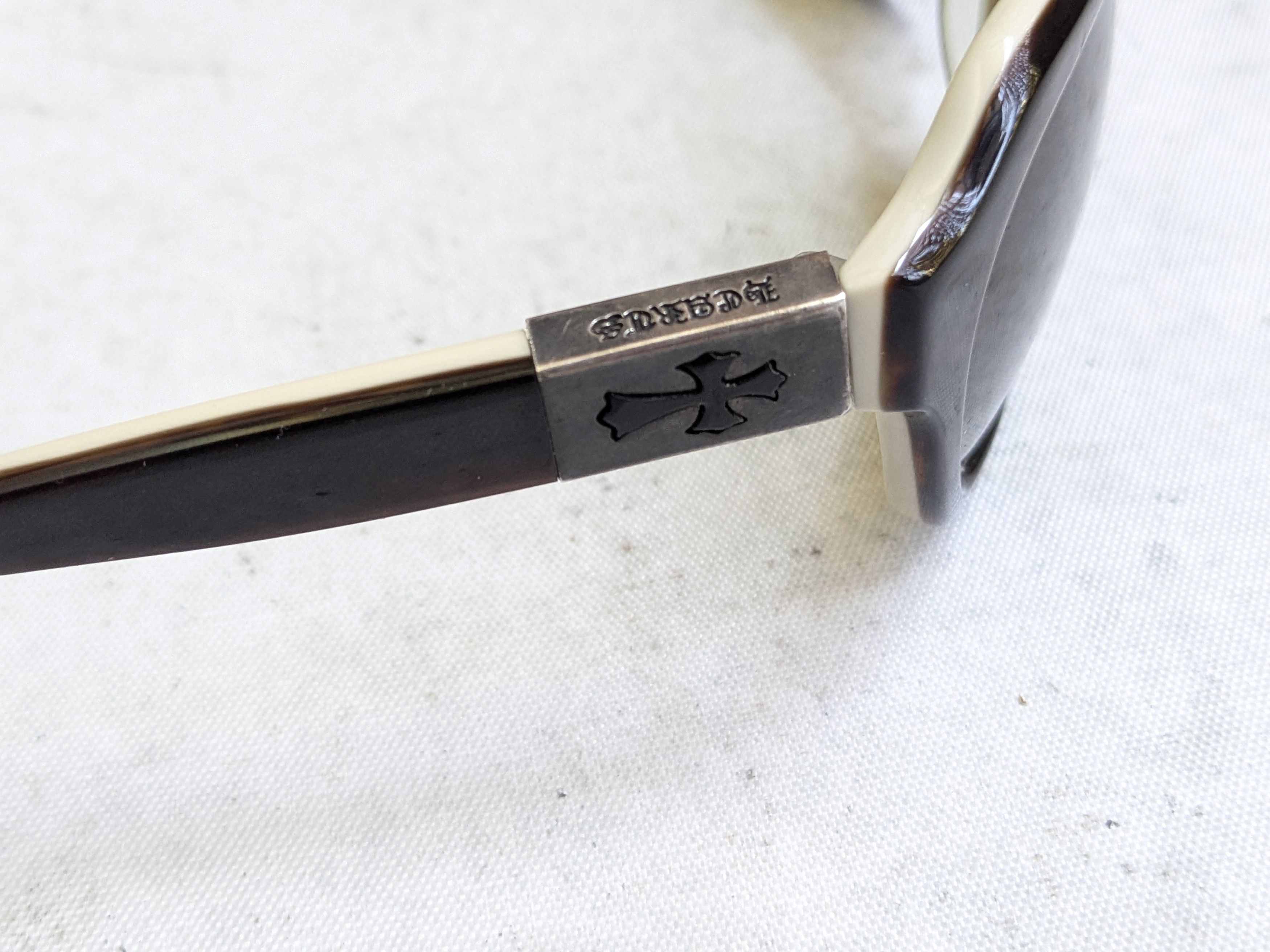 Chrome Hearts Chrome Hearts Sunglasses Injected Green Brown Cross Size ONE SIZE - 12 Thumbnail