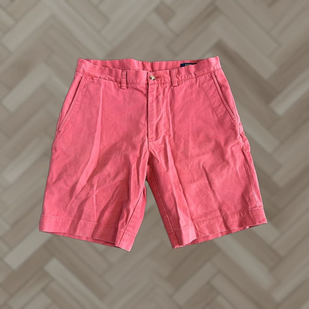 Polo Ralph Lauren Polo Ralph Lauren Mens Pink Classic Fit Chino Shorts 9 Inch Inseam 31 Waist Regular Size Cotton Solid Short Size US XS / EU 42 / 0 - 1 Thumbnail