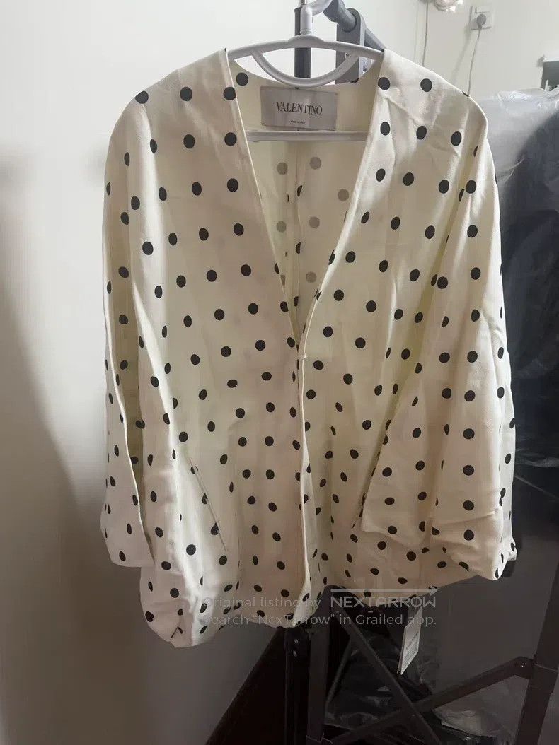 Valentino Polka dot sleeve buttonless cover