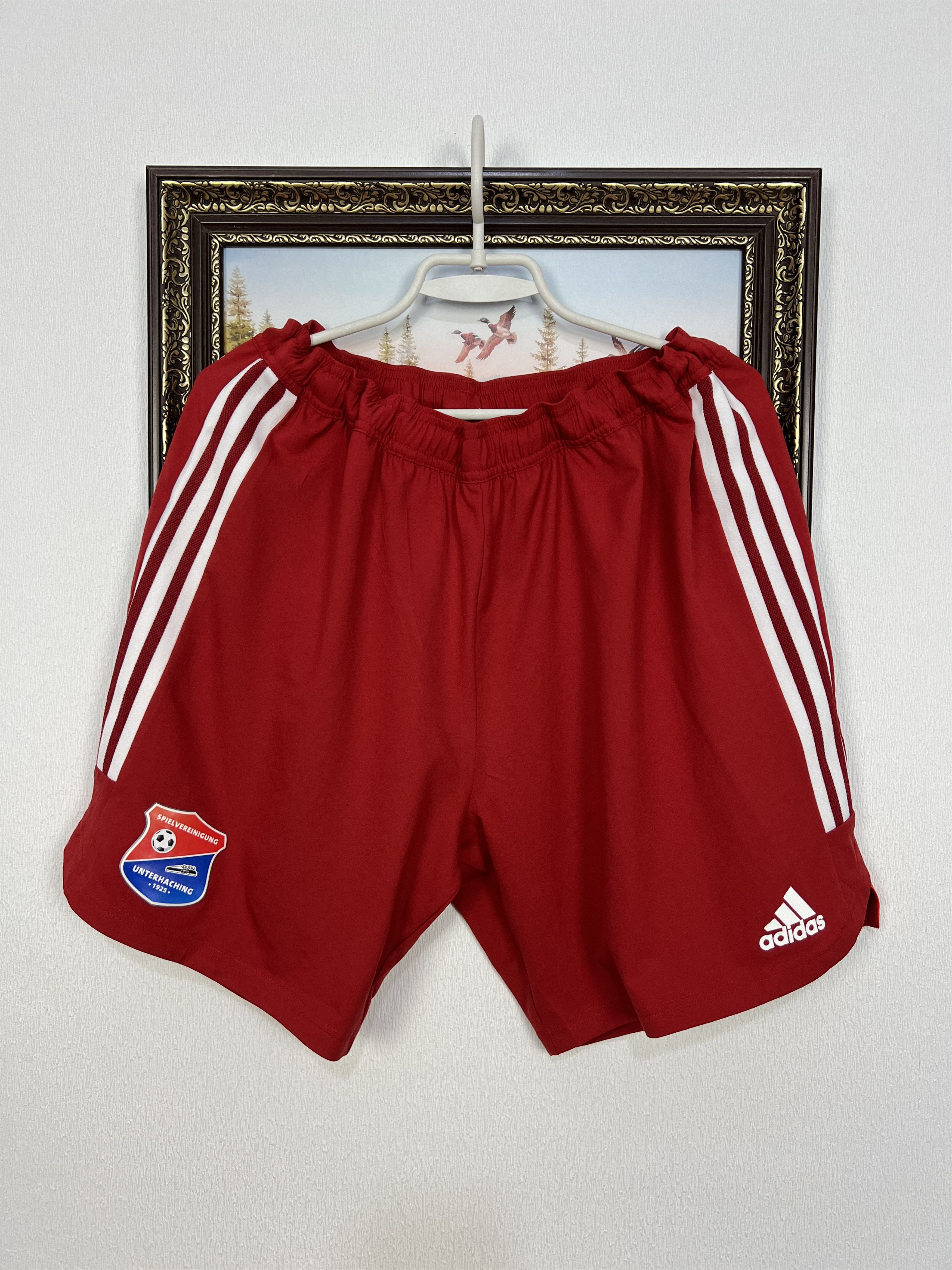 Adidas Adidas SpVgg Unterhaching Football Shorts Soccer Red XL Size US 36 / EU 52 - 1 Thumbnail