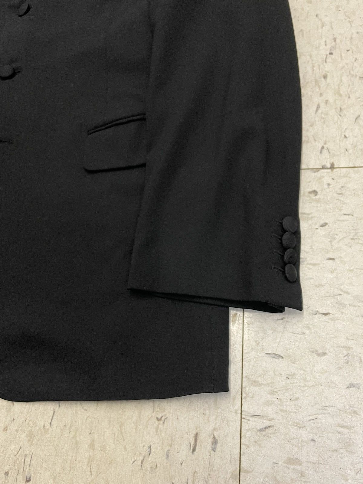 Prada Tuxedo Jacket 3 Button Wool Silk Lapel Notch Italy Size 42L - 4 Thumbnail