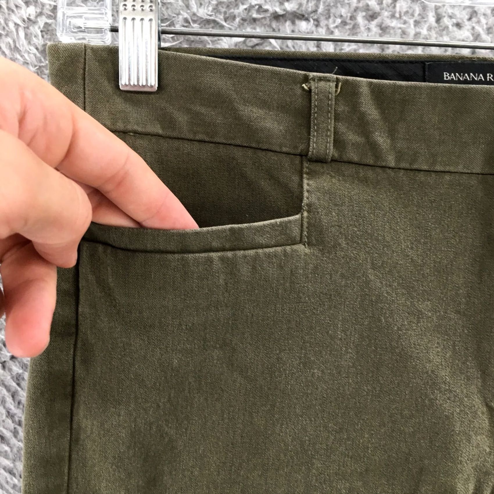 Banana Republic Banana Republic Sloan Chino Pants Womens 4 Green Low Rise Zip Fly Skinny Straight Leg Modern Classic Womens Size 27" / US 4 / IT 40 - 3 Thumbnail