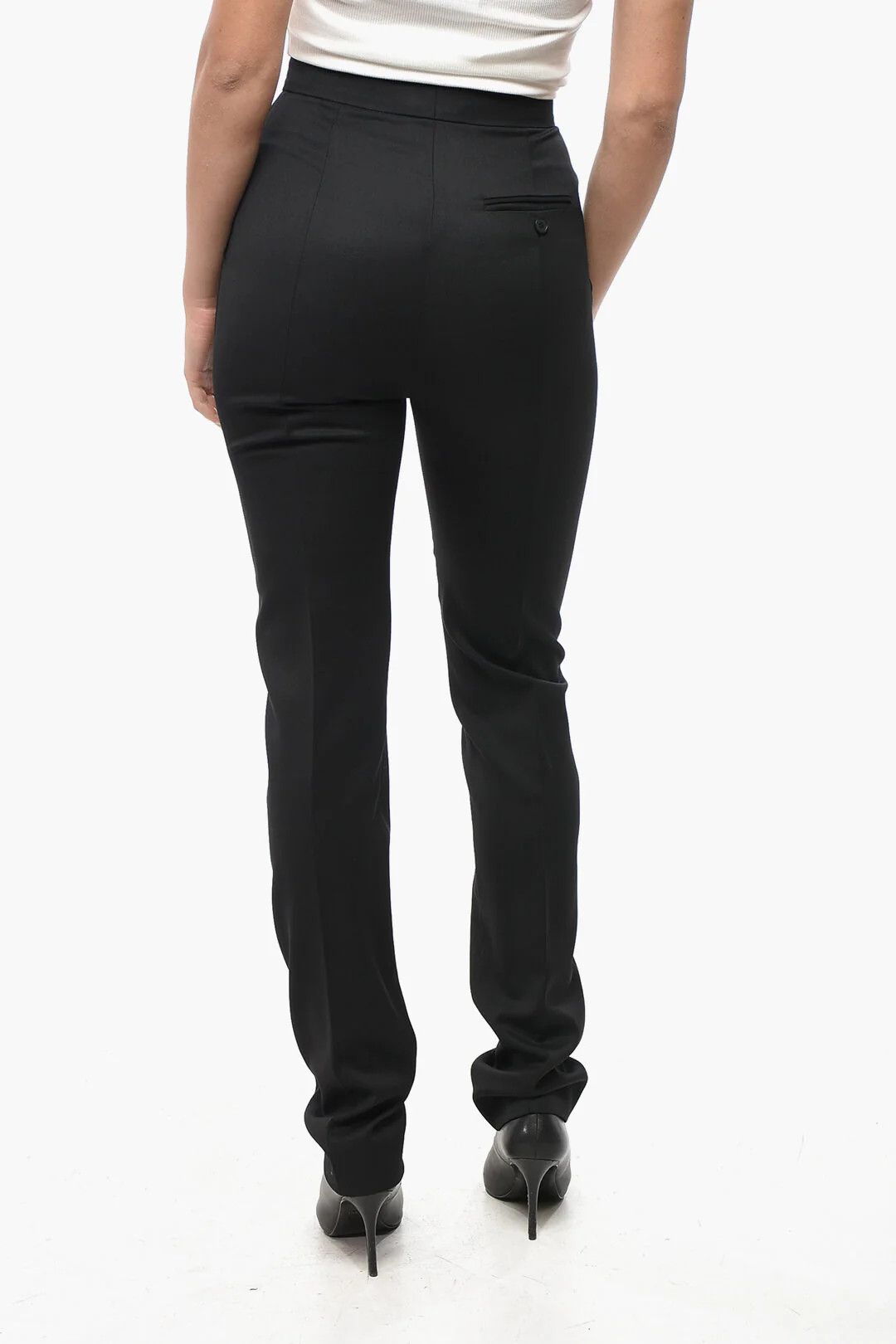 Alexander McQueen og1mm0426 Wool 4-Pocket Pant in Black Size 26" / US 2 / IT 38 - 2 Thumbnail
