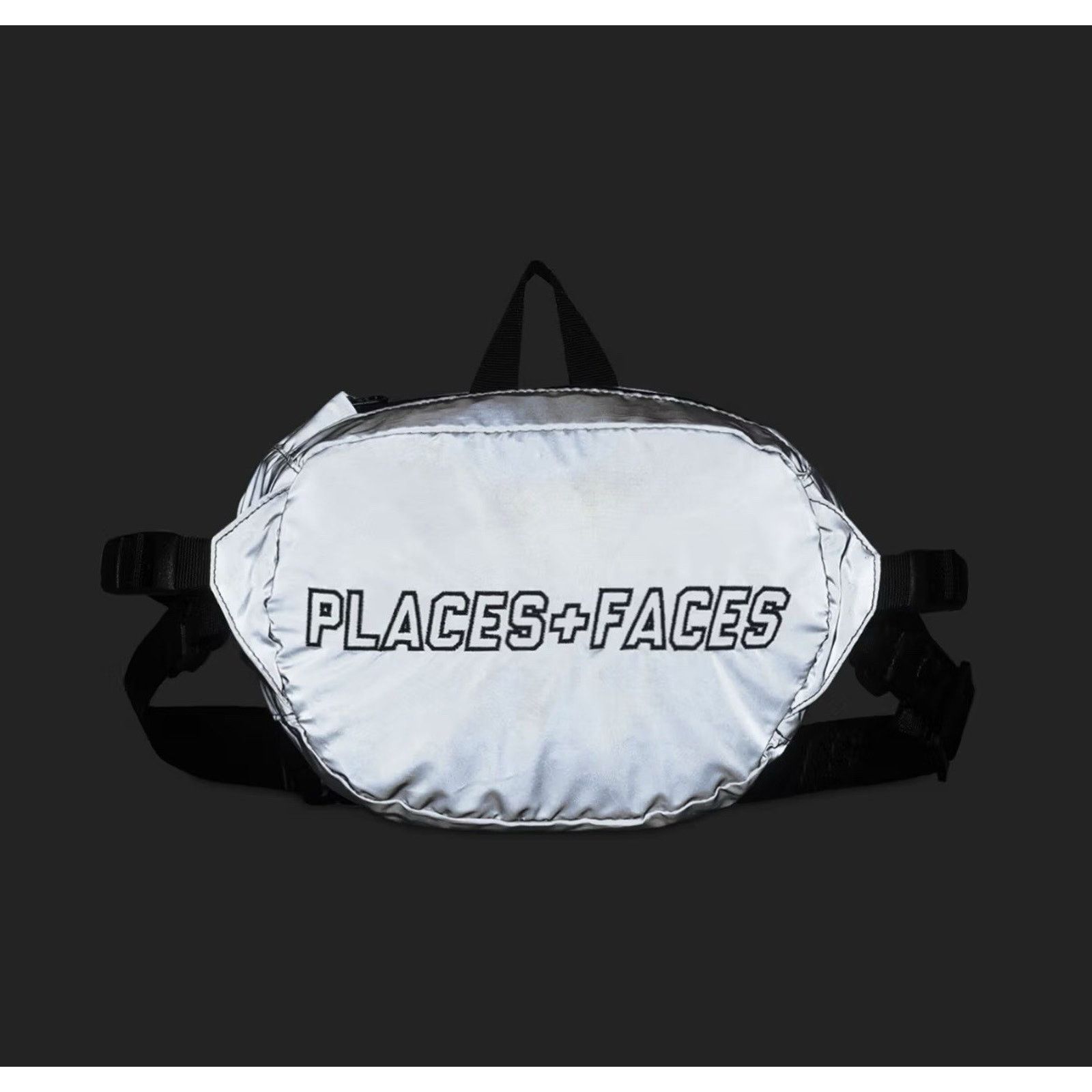 Places + Faces Places + Faces REFLECTIVE Silver Waist Bag Embroidered Size ONE SIZE - 2 Thumbnail