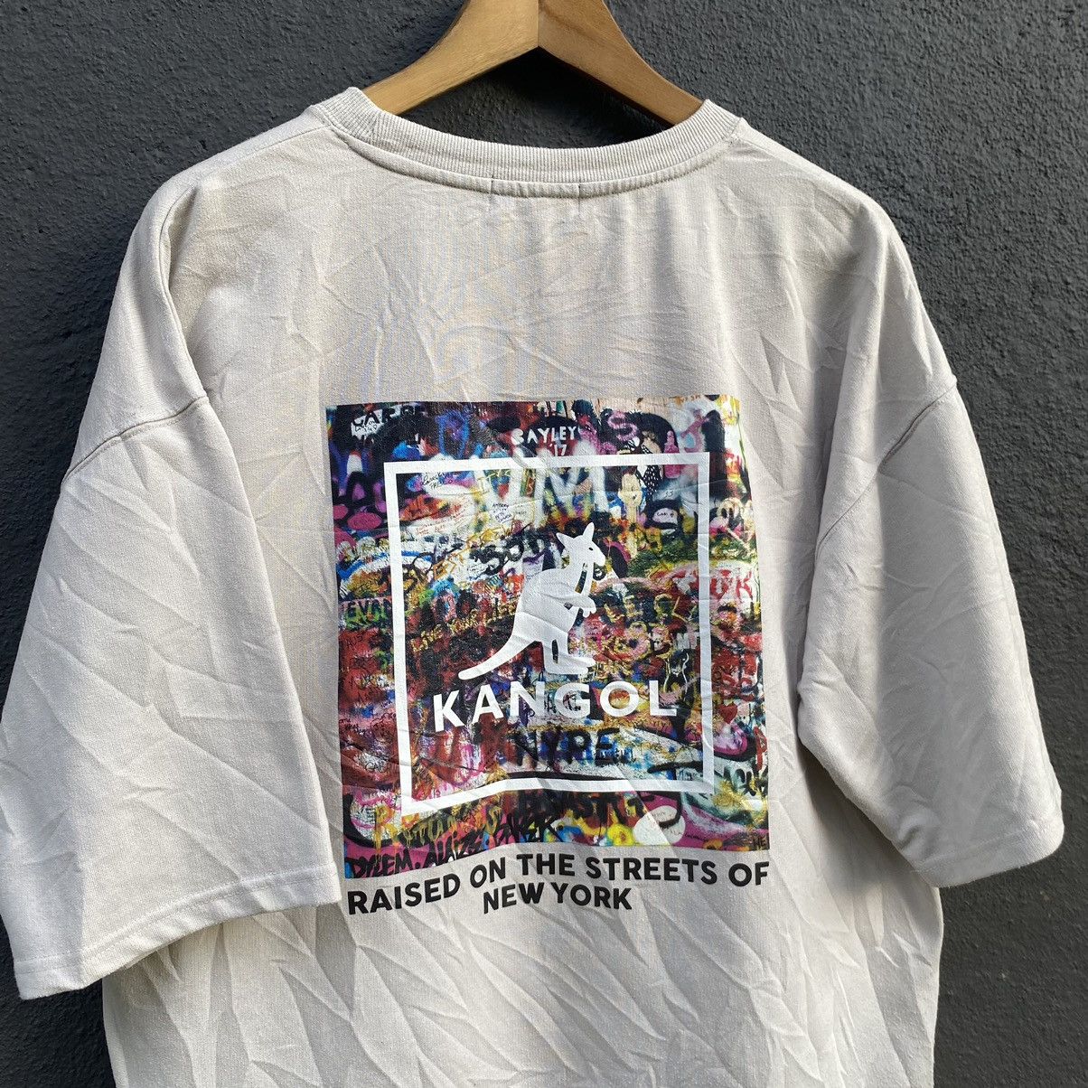 Kangol Thrashed Vintage Kangol Embroidered Logo ERD GRUNGE TSHIRT Size US L / EU 52-54 / 3 - 3 Thumbnail