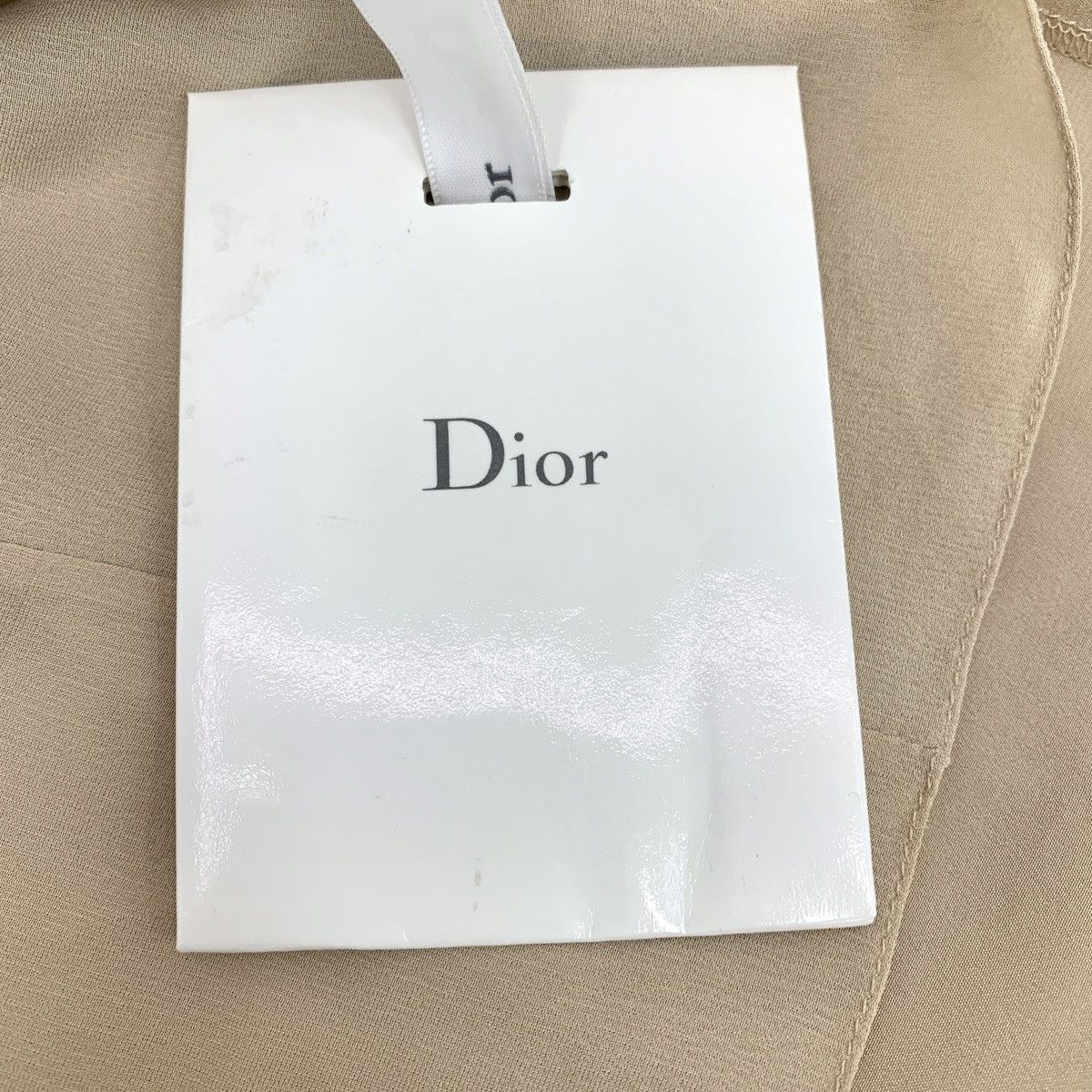 Dior Christian Dior V-neck Pleated Silk Long-sleeve Dress K26WX Size S / US 4 / IT 40 - 7 Thumbnail