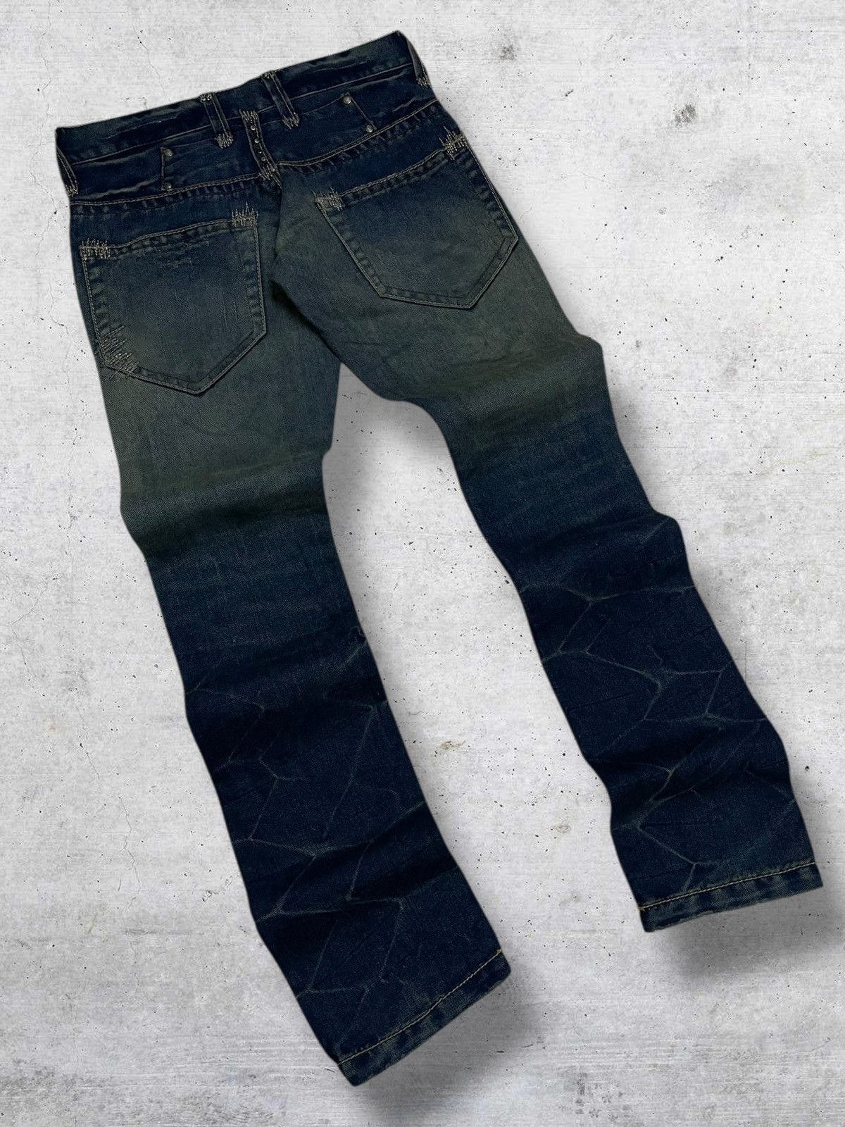 GOSTAR DE FUGA VINTAGE LAGUST SCAB 90S JAPAN DESIGNER RIPPED ROCKSTAR DENIM Size US 30 / EU 46 - 11 Thumbnail