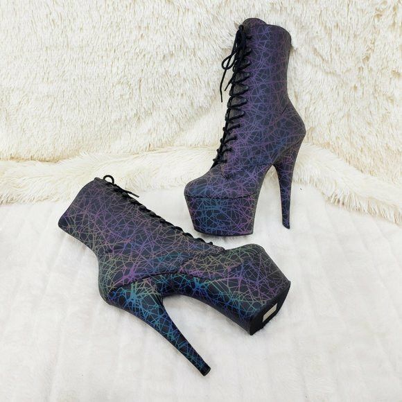 Other Adore 1020REFL Geo Reflective Upper Platform 7" High Heel An Size US 10 / IT 40 - 8 Thumbnail