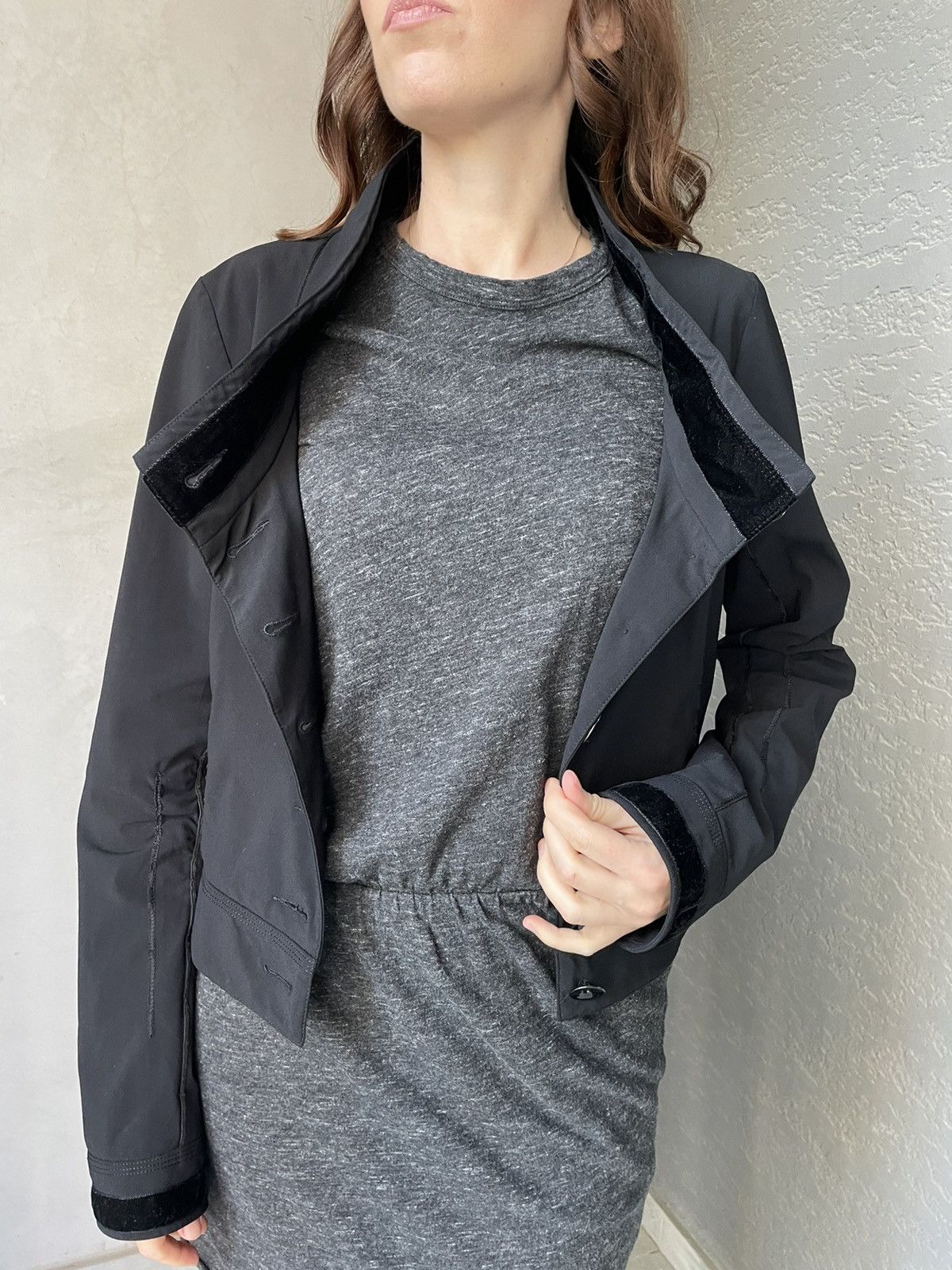 Marithe + Francois Girbaud Womens blazer Marithe Francois Girbaud Size F 42 Color Black Size M / US 6-8 / IT 42-44 - 22 Thumbnail