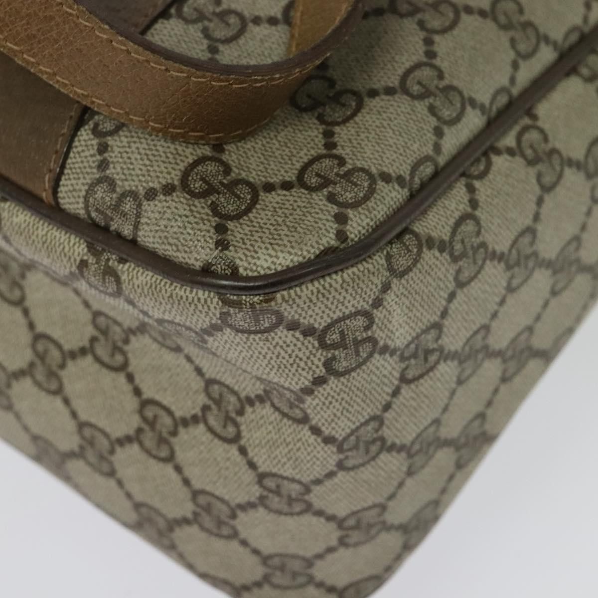 Gucci GUCCI GG Supreme Web Sherry Line Bag Pvc Beige Gold 40 02 Size ONE SIZE - 13 Thumbnail