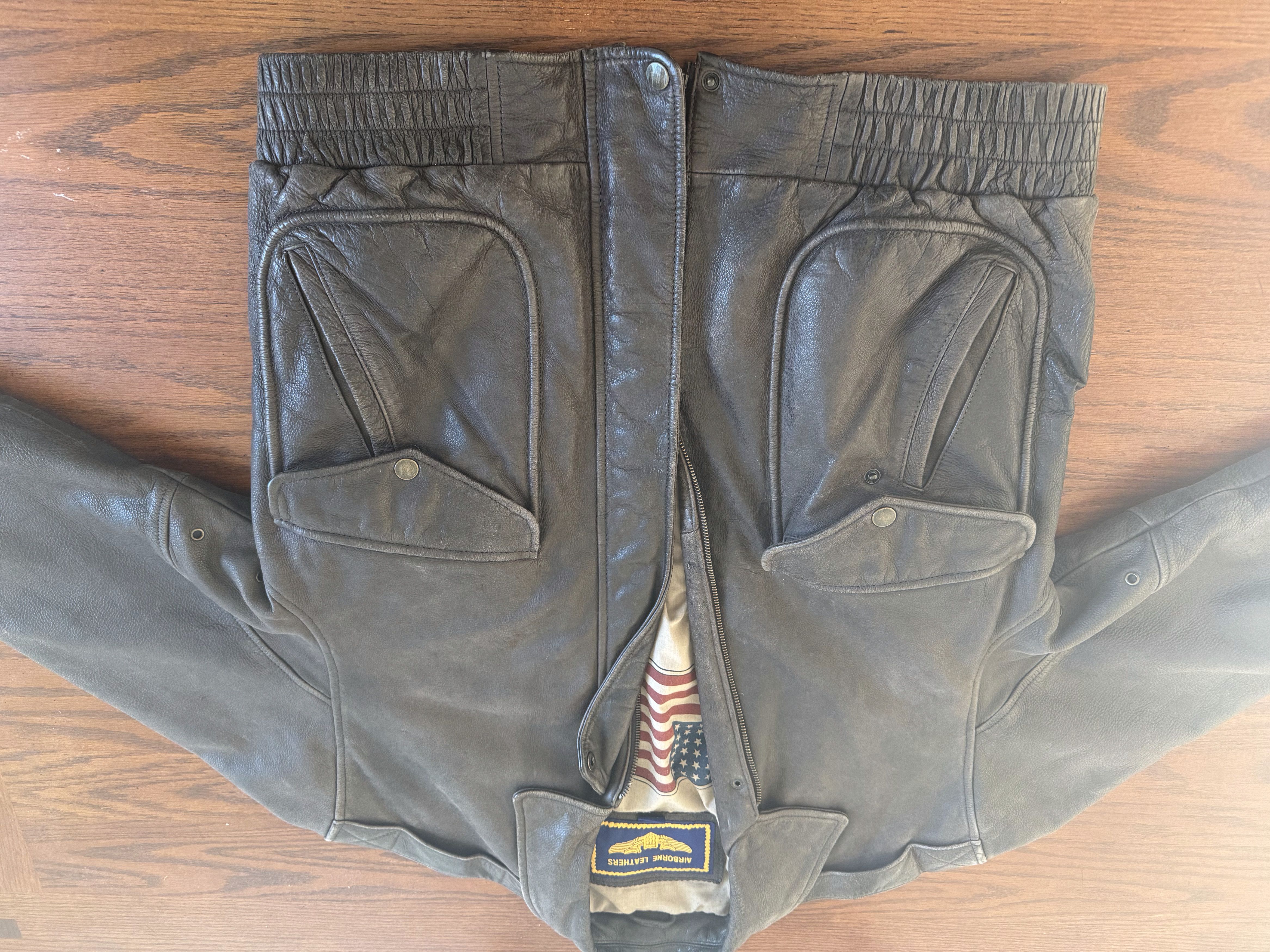 Other 1980s 90s vintage jacket Airborne Leather Size US M / EU 48-50 / 2 - 1 Thumbnail