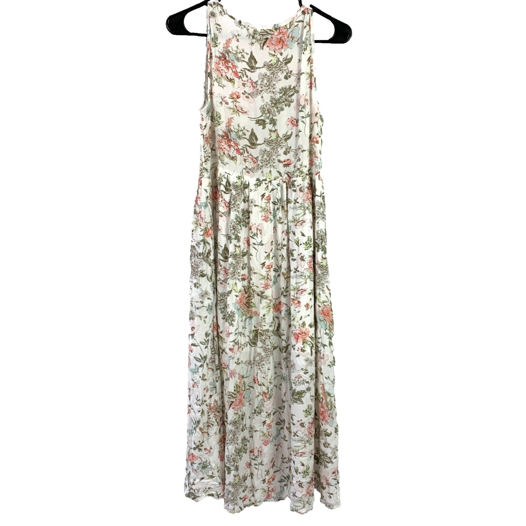 Frye Frye Sleeveless White Flowy Floral Western Boho Summer Dress Shirt Dress Small STAINS Size S / US 4 / IT 40 - 4 Thumbnail