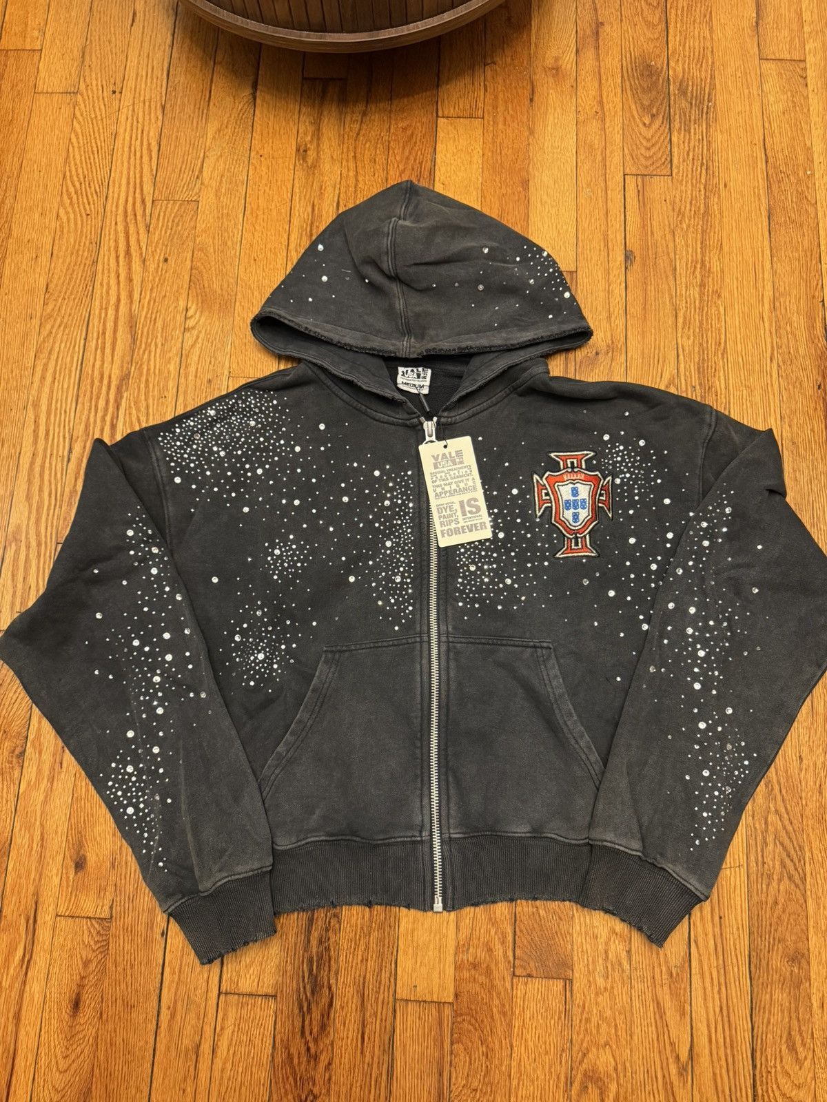 Vale Vale Pluto Clustered Zip Up Hoodie Black Wash Small Size US S / EU 44-46 / 1 - 1 Thumbnail