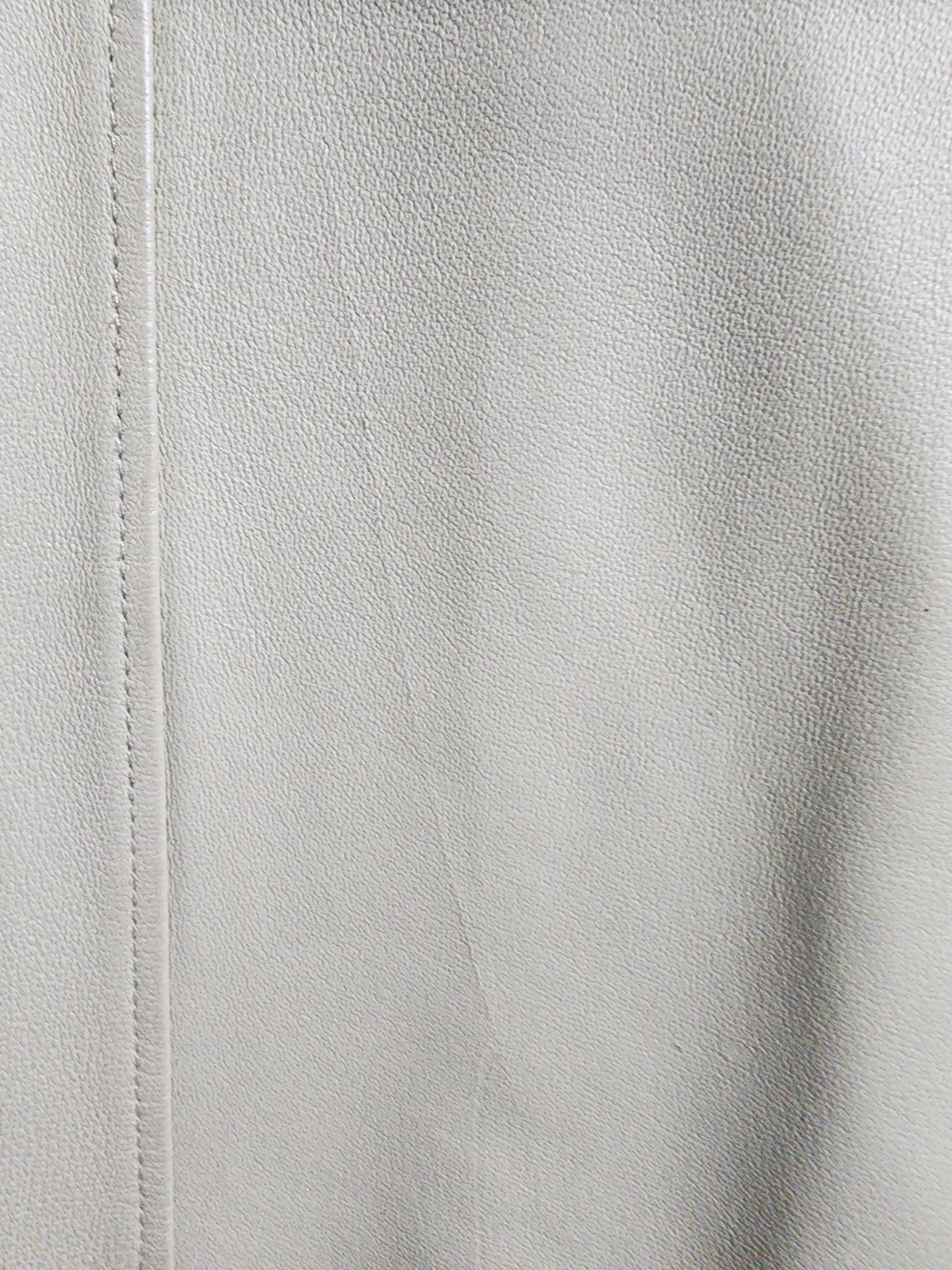 Other Gray Leather Jacket: Women's Jacket with Metal Zipper Size XXL / US 16-18 / IT 52-54 - 5 Thumbnail
