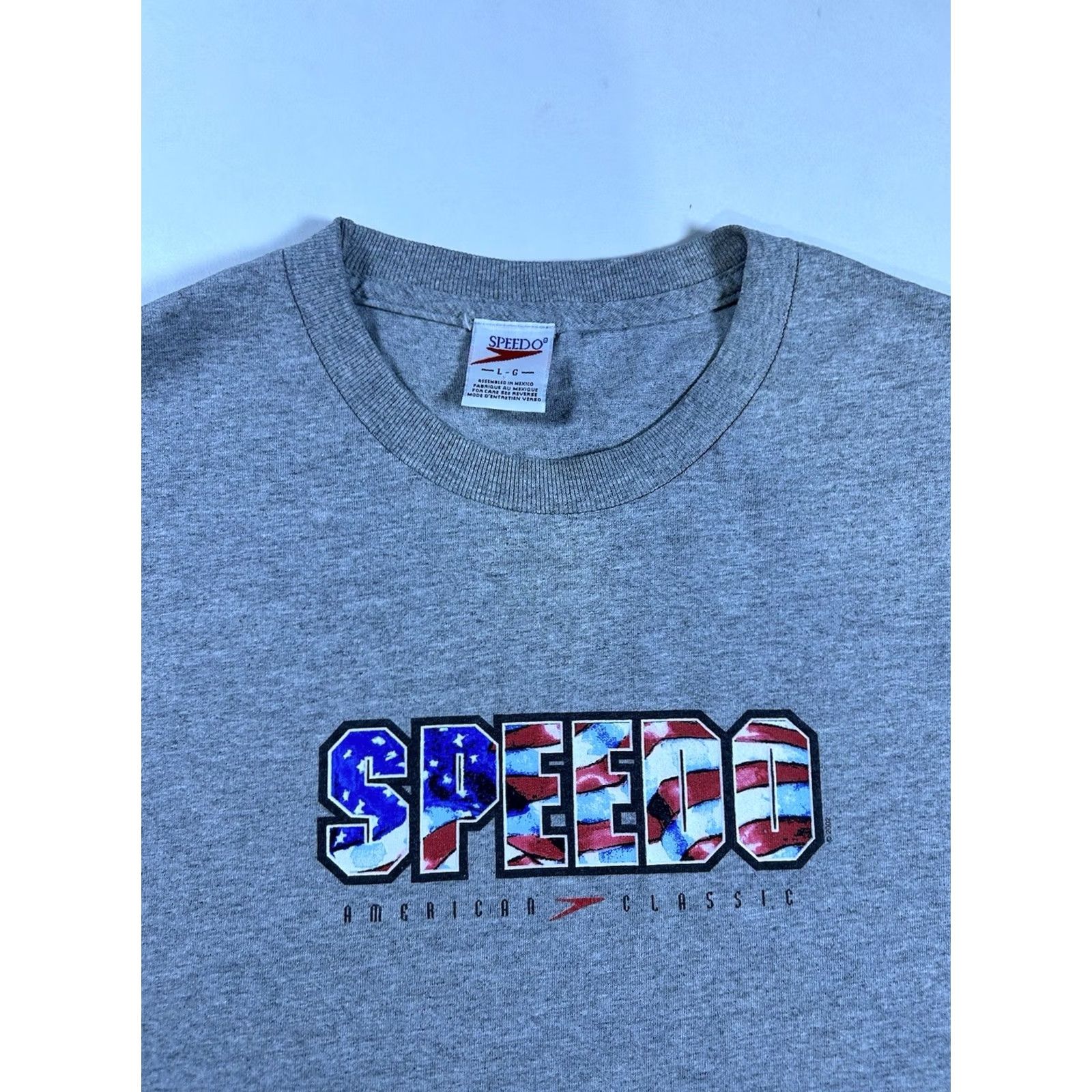Speedo VINTAGE Speedo American Classic 2002 Swim T-Shirt Large Gray USA Size US L / EU 52-54 / 3 - 3 Thumbnail