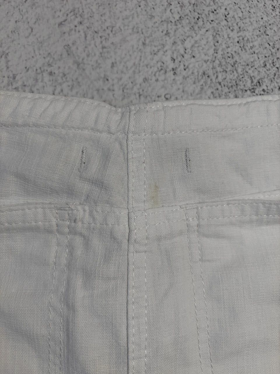 Dolce & Gabbana Dolce & Gabbana White Linen Mini Skirt Y2K Drawstring Waist Size 27" / US 4 / IT 40 - 7 Thumbnail