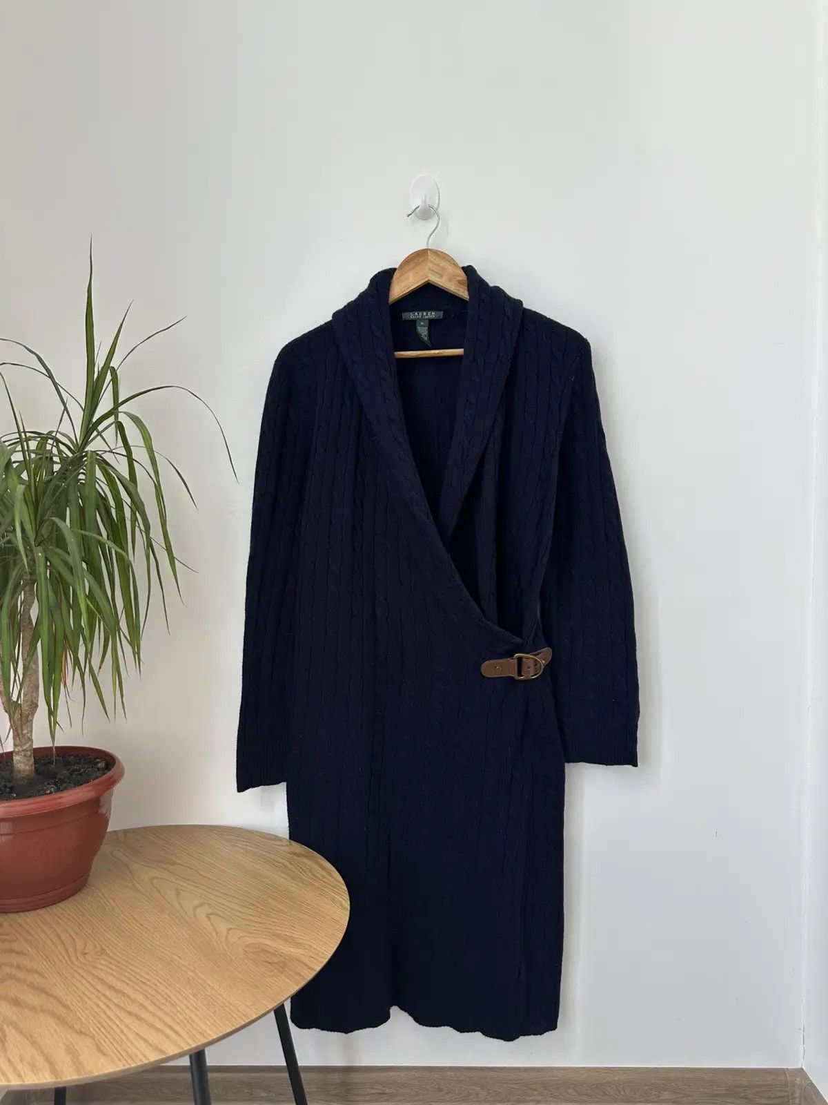 Polo Ralph Lauren Vintage Polo Ralph Lauren Blue Wool Kable Knit Long Dress Size US XL / EU 56 / 4 - 2 Thumbnail