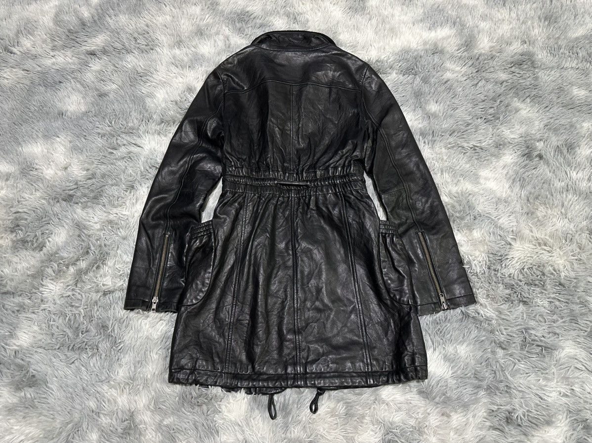 KMRii 🔥Sick Y2K Rose Bud Lamb Leather Coat Drawstring Jacket Goth Size US M / EU 48-50 / 2 - 14 Thumbnail