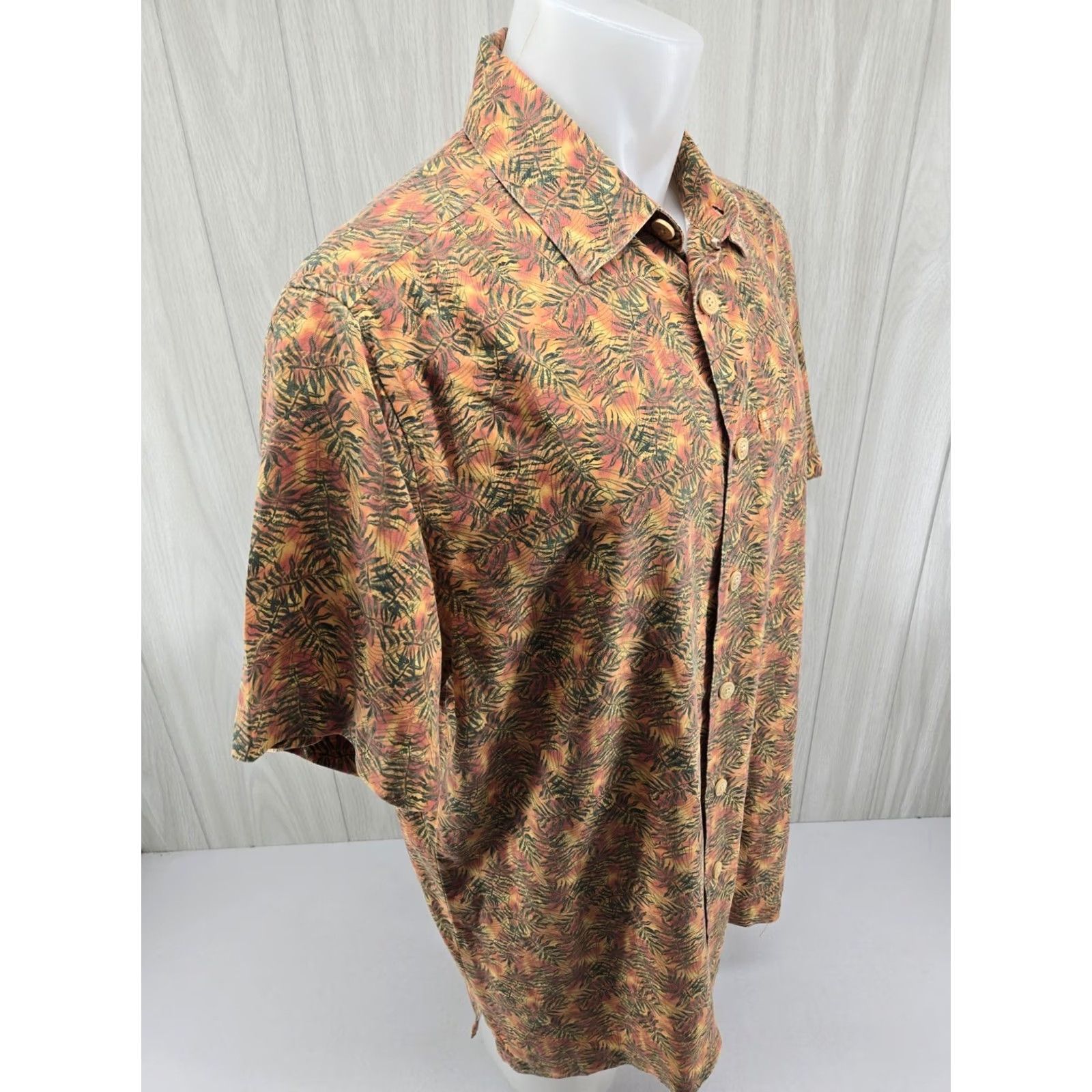Vintage Margaritaville 2XL Hawaiian Lounge Shirt Floral Orange Silk Cotton Blend Shirt Blue Male 2XL Button-Up Short Sleeve Collared Vintage No Size US XXL / EU 58 / 5 - 7 Thumbnail