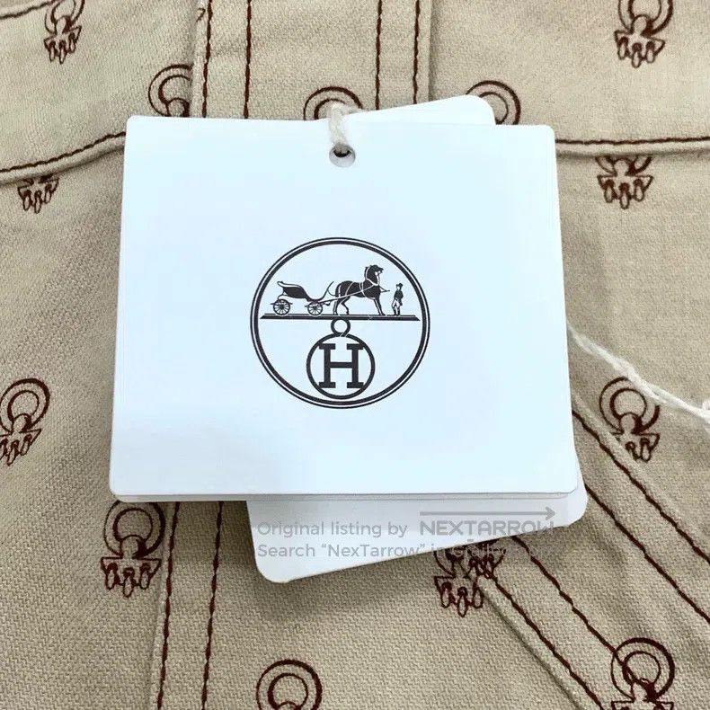 Hermes Hermes Letter round print black cotton short-sleeved T-shi Size 24" / US 00 / IT 34 - 8 Thumbnail