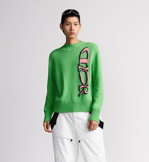 Dior o1w1db11025 513M609 Wool & Cashmere Sweater in Green Size US M / EU 48-50 / 2 - 3 Thumbnail