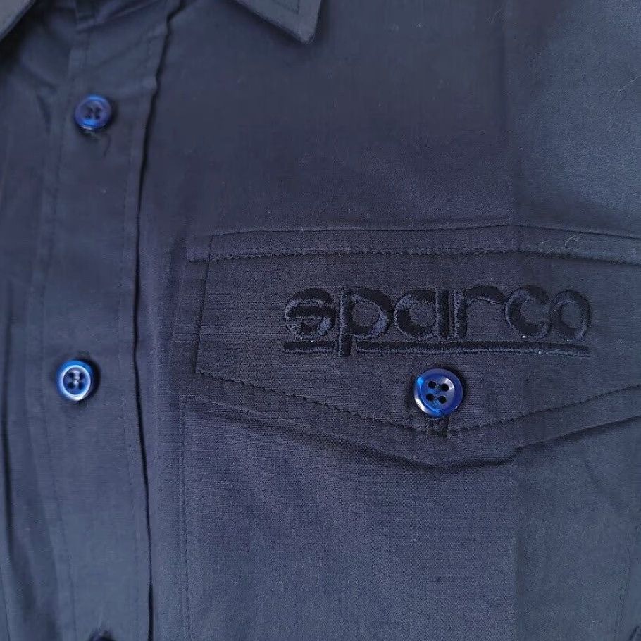 Vintage Sparco Racing Shirt Button Down Short Sleeve Mens Size XS Blue Embroidered NEW Size US XS / EU 42 / 0 - 3 Thumbnail
