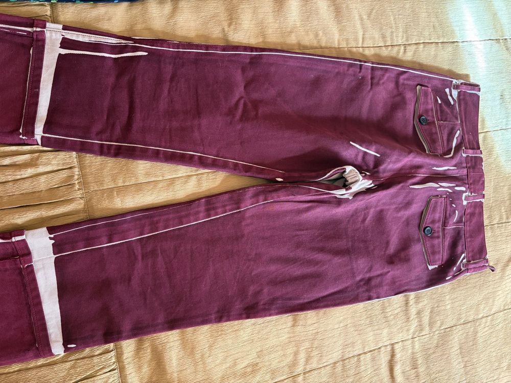 Prada Prada Burgundy Raf Simons Pants Jeans Size 28" / US 6 / IT 42 - 3 Thumbnail