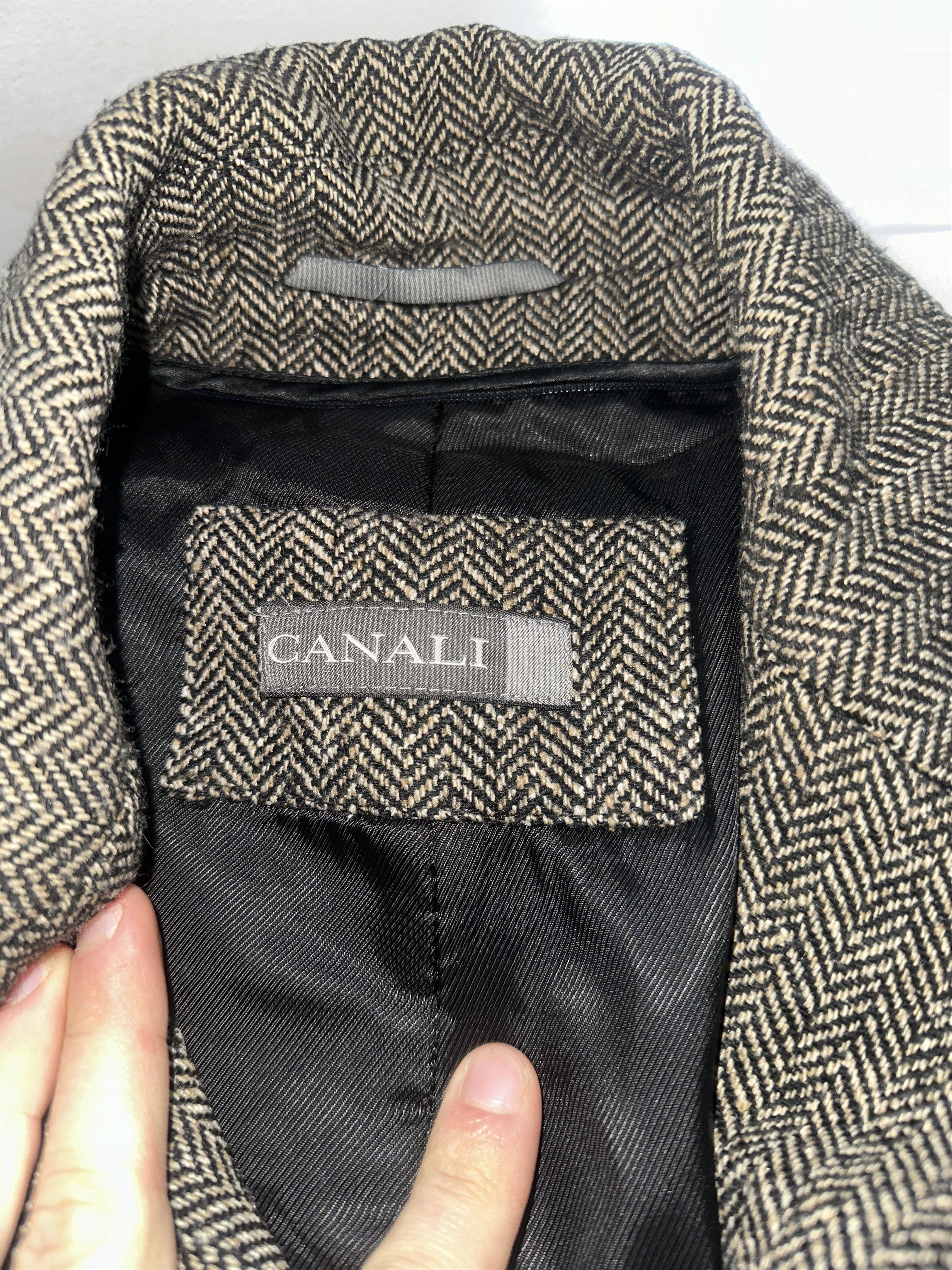 Canali Seta Canali Tweed Knit Style Royal Trench Jacket Size 50 Size US M / EU 48-50 / 2 - 12 Thumbnail