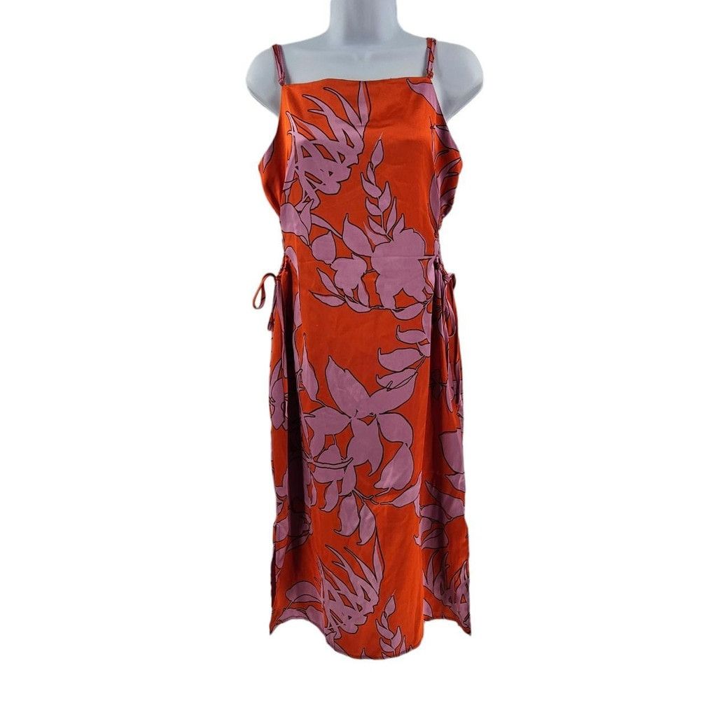 Christian Lacroix Christian Lacroix Floral Satin Shift Dress Size L / US 10 / IT 46 - 1 Thumbnail
