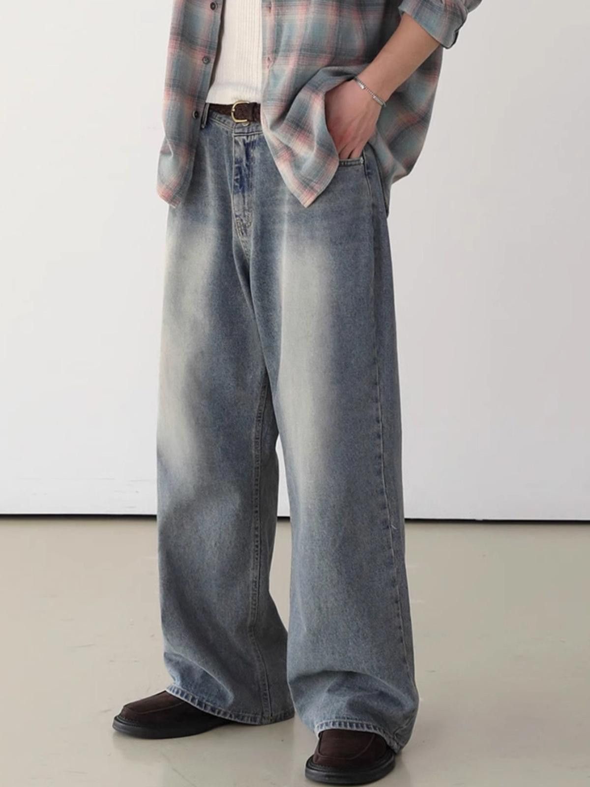 Jean Blue Wide Leg Flare Denim Jeans Size US 32 / EU 48 - 2 Thumbnail