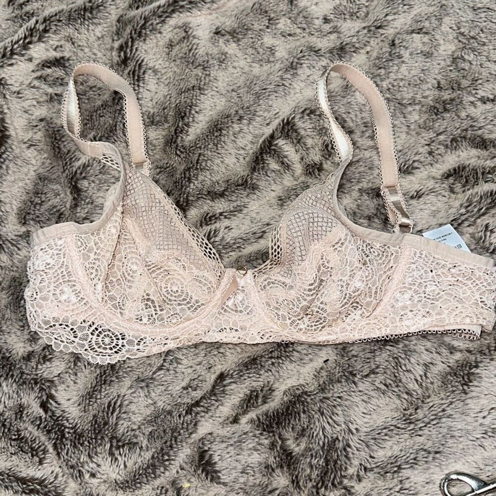 Freya Lingerie Freya Peach Neutral Lace Underwire Bra | Size 30D Size ONE SIZE - 2 Thumbnail
