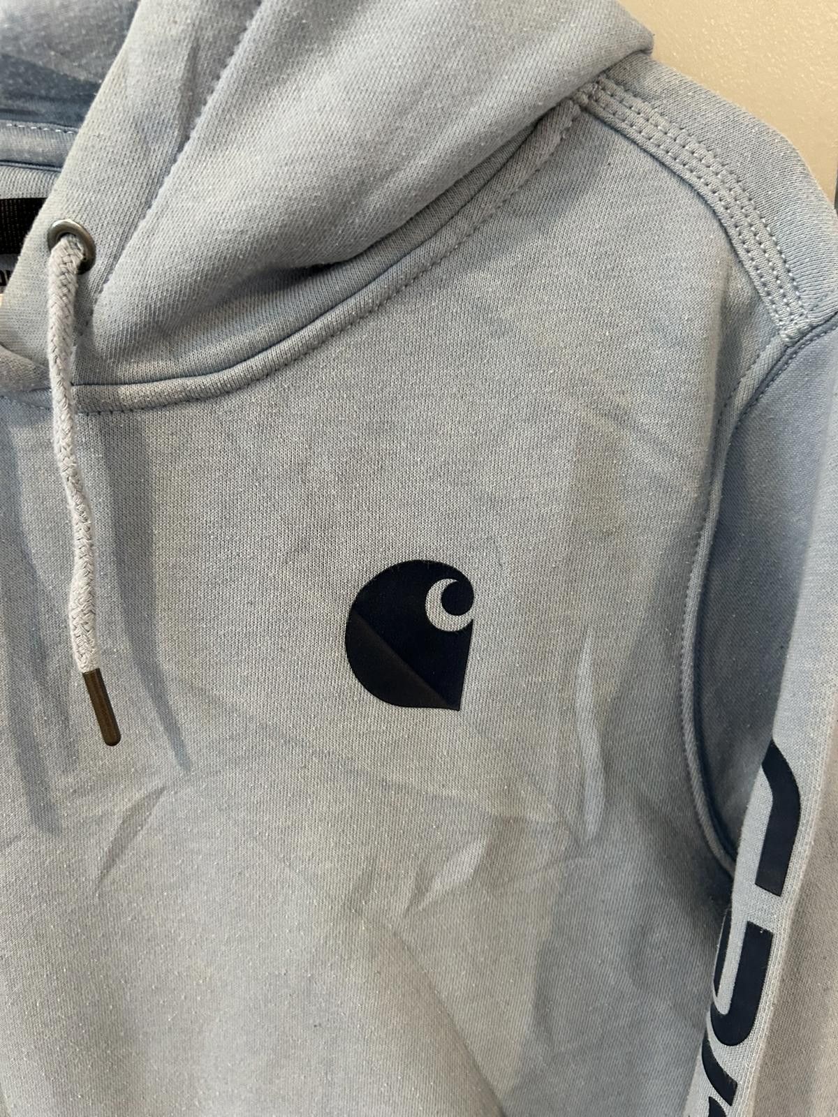 Carhartt Carhartt Women's Light Blue Hoodie Sweatshirt Size L / US 10 / IT 46 - 2 Thumbnail