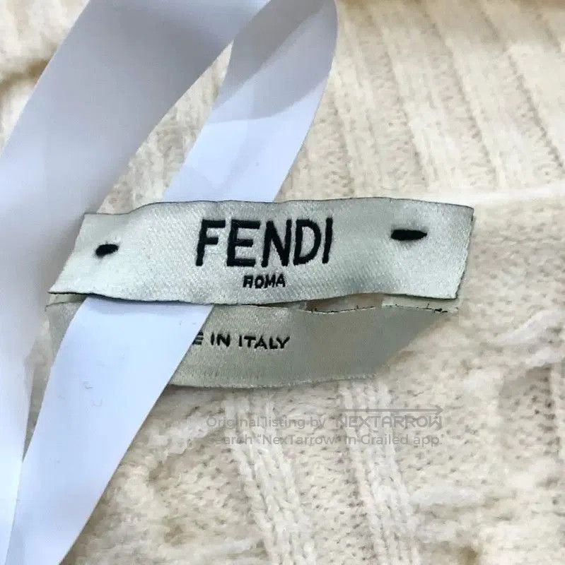 Fendi Fendi Cream Cotton Knit Sweater for Women . Size S / US 4 / IT 40 - 5 Thumbnail
