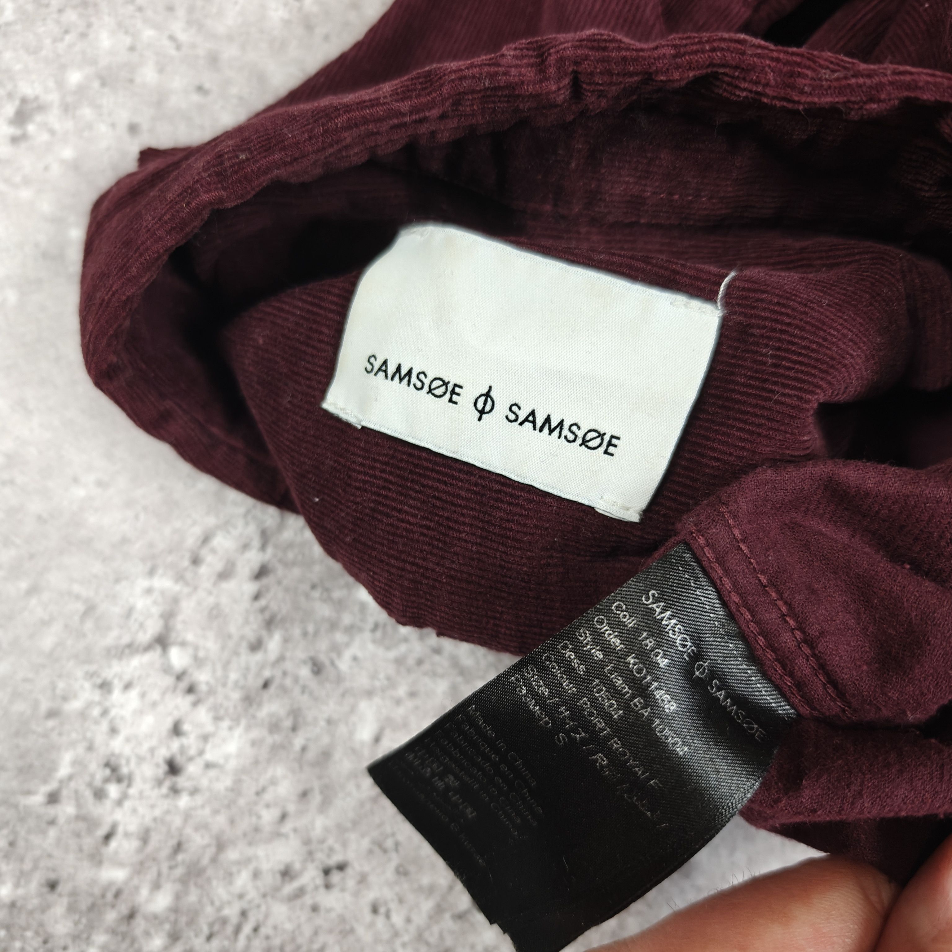Samsoe Samsoe Samsoe Samsoe Corduroy Shirt Collared Burgundy S Size US S / EU 44-46 / 1 - 6 Thumbnail