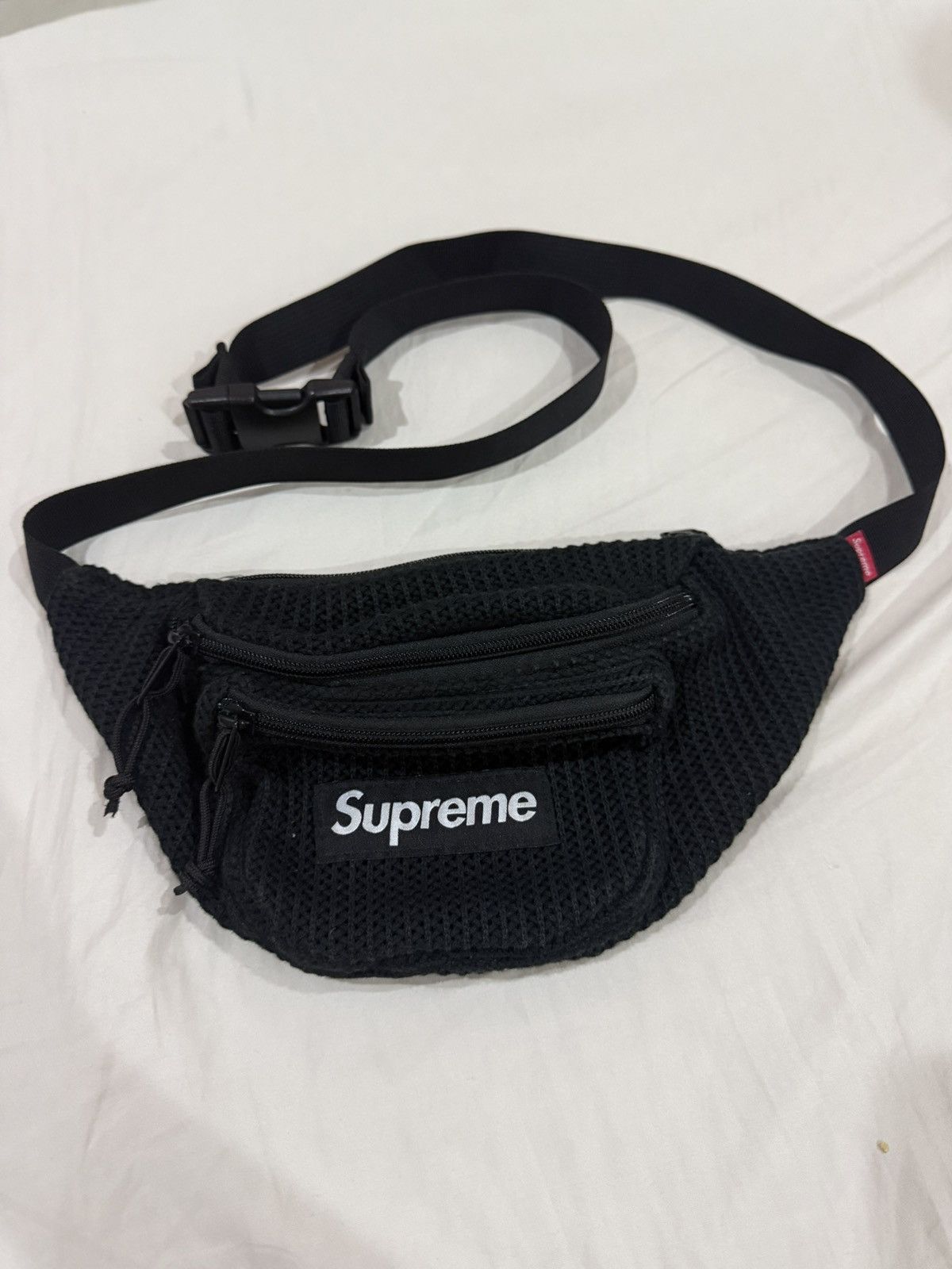 Supreme Supreme Black String Wasit Bag SS21 Size ONE SIZE - 1 Thumbnail